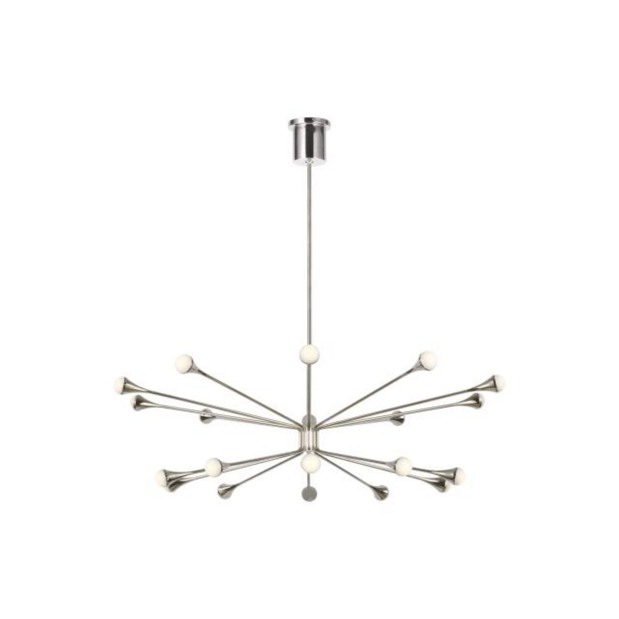 Lody 20-Light Chandelier Chandeliers 20-Light LED 3000K Polished Nickel by Sean Lavin
