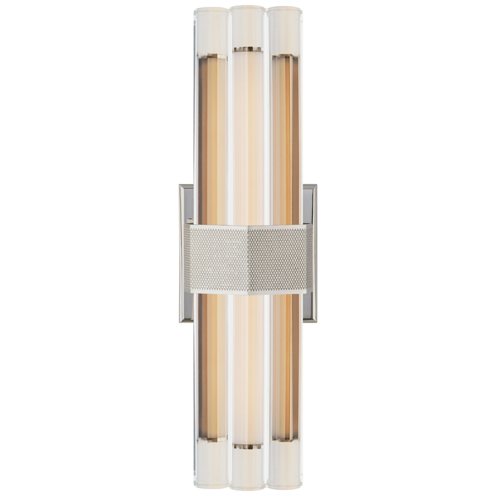 Lauren Rottet Fascio 14" Sconce in Polished Nickel with Crystal Wall Light W4.5" x H14"