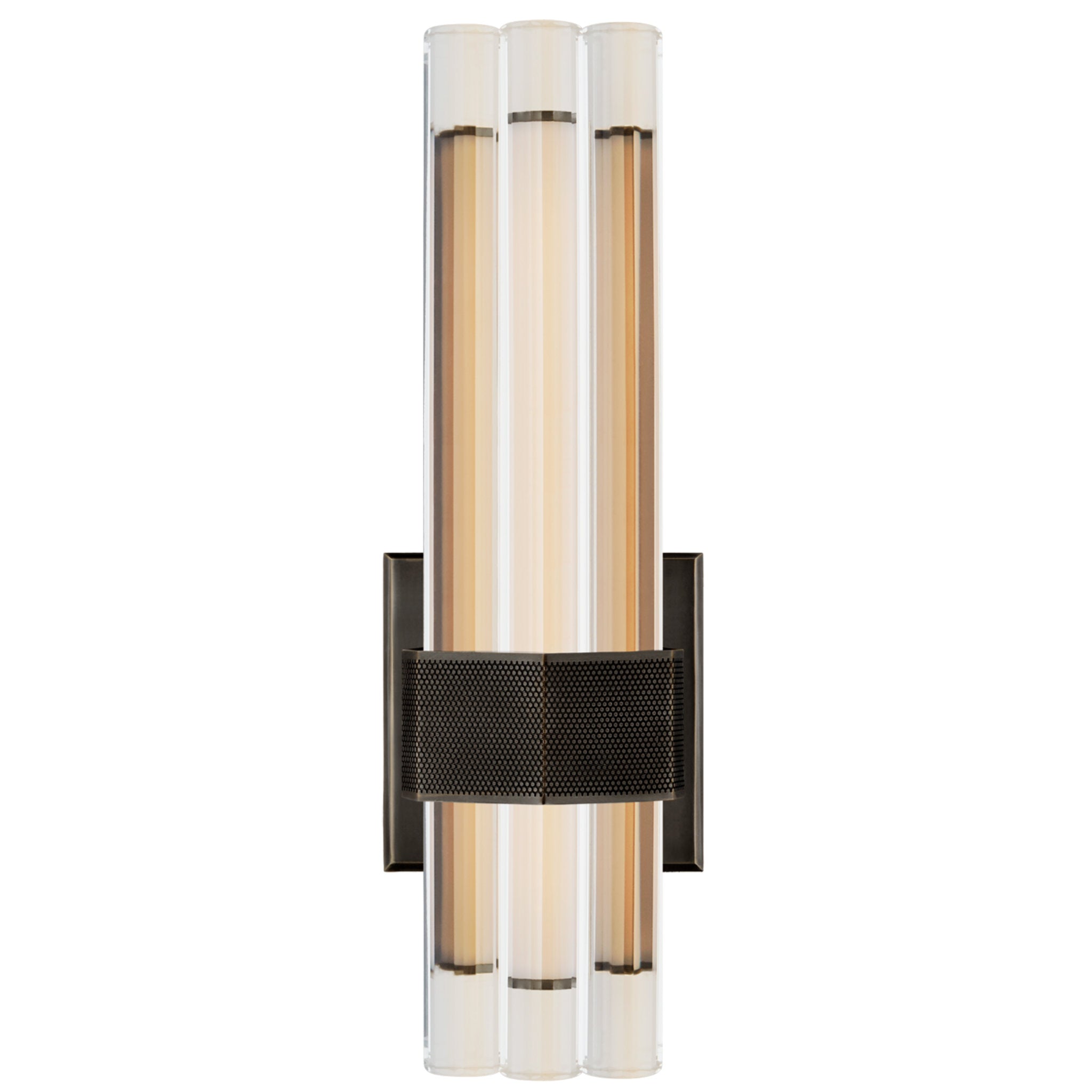 Lauren Rottet Fascio 14" Asymmetric Sconce in Bronze with Crystal Wall Light W4.5" x H14"