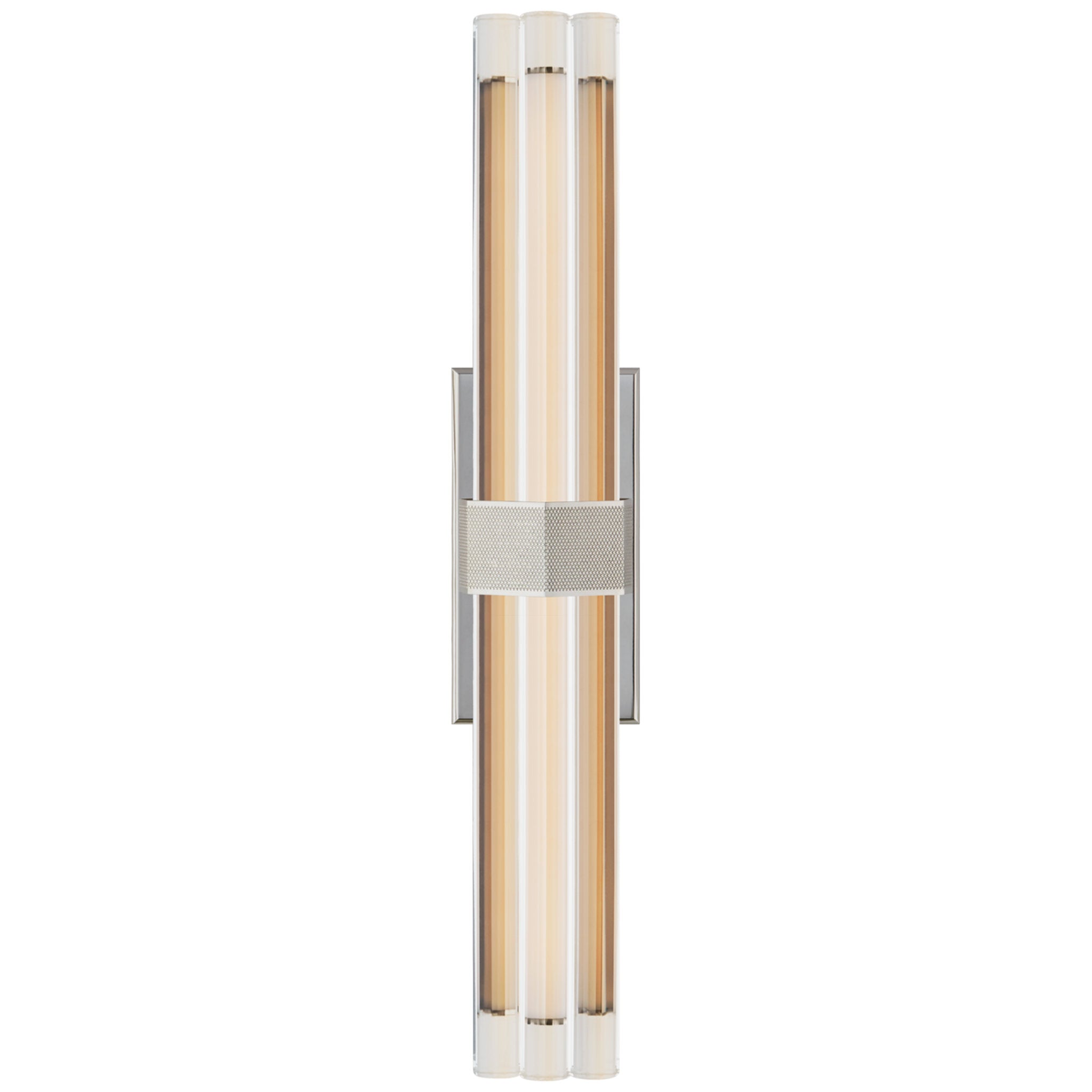 Lauren Rottet Fascio 24" Sconce in Polished Nickel with Crystal Wall Light W4.25" x H24"