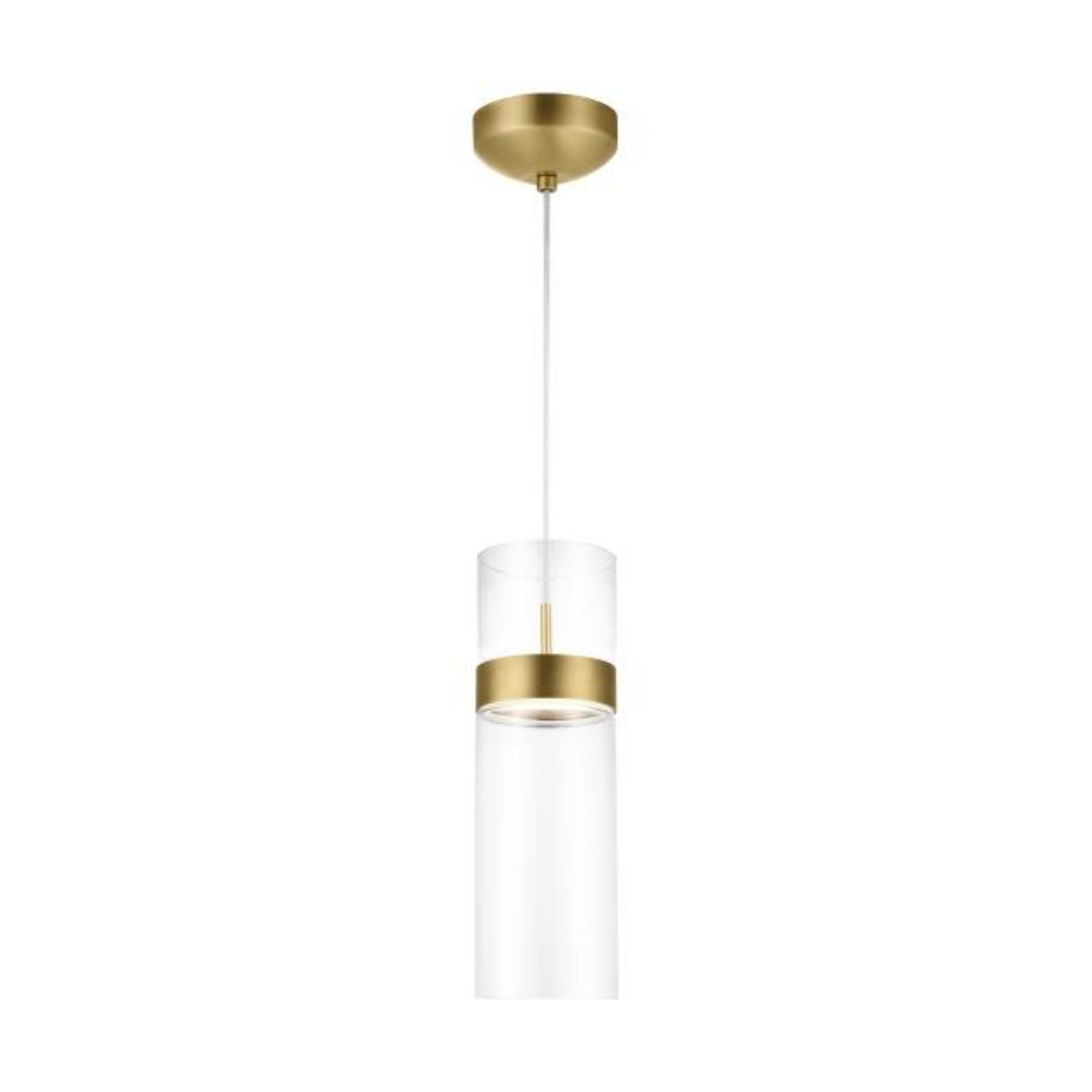 Manette Grande Pendant Line-Voltage Pendants/Suspension 1-Light LED 3000K Natural Brass by Sean Lavin