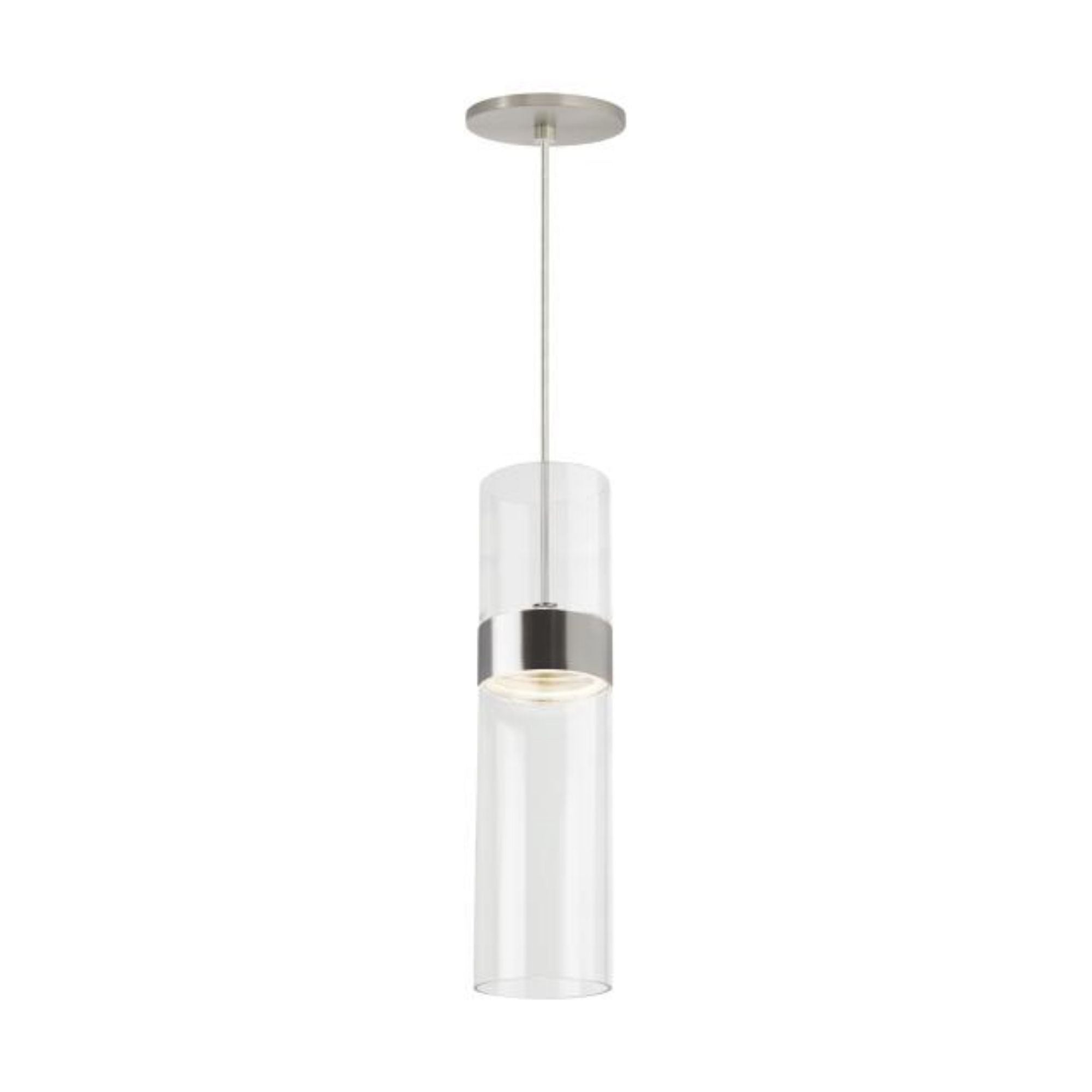 Manette Medium Pendant Line-Voltage Pendants/Suspension 1-Light LED 3000K Satin Nickel by Sean Lavin