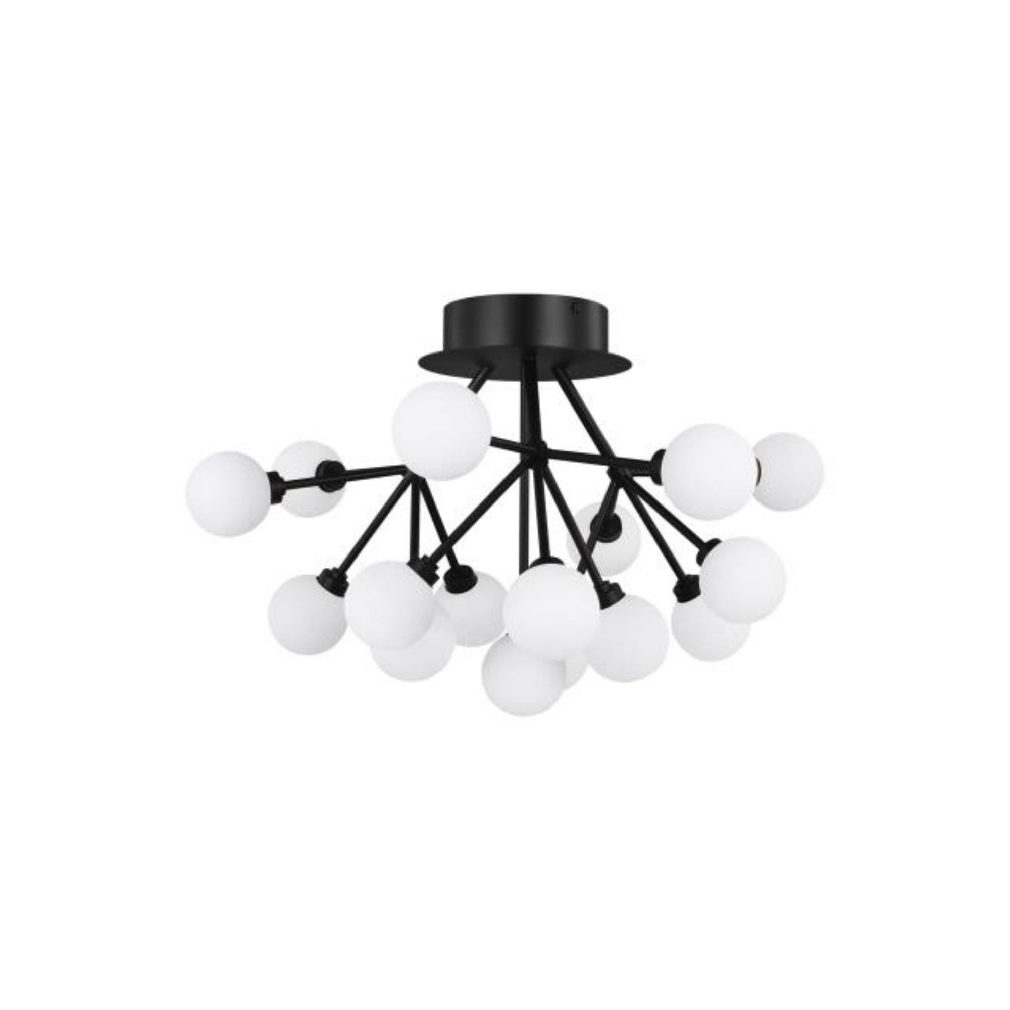 Mara Flush Mount Flush & Semi-Flush Mount 16-Light LED 2700K Matte Black by Sean Lavin