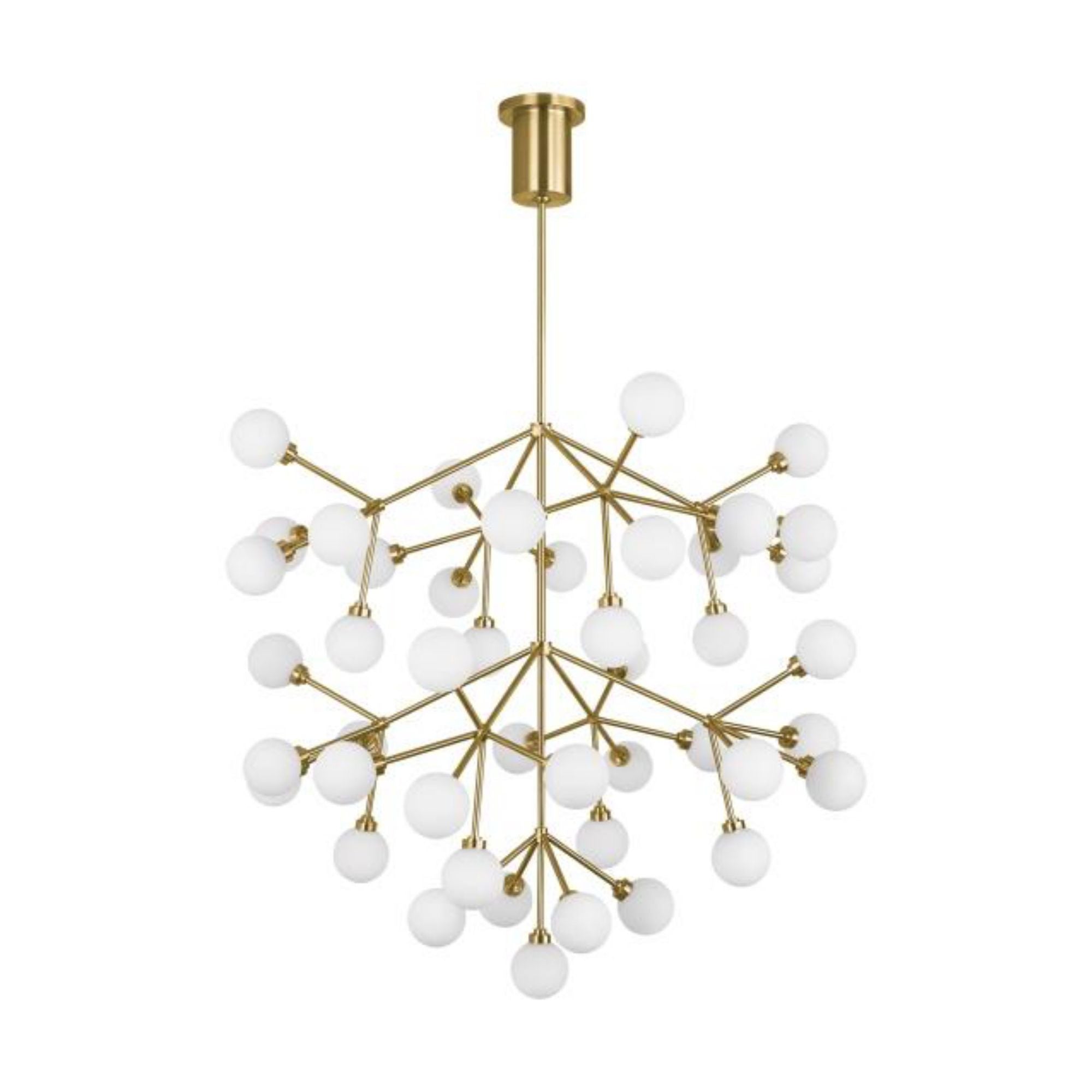 Mara Grande Chandelier Chandeliers 45-Light LED 2700K Aged Brass by Sean Lavin