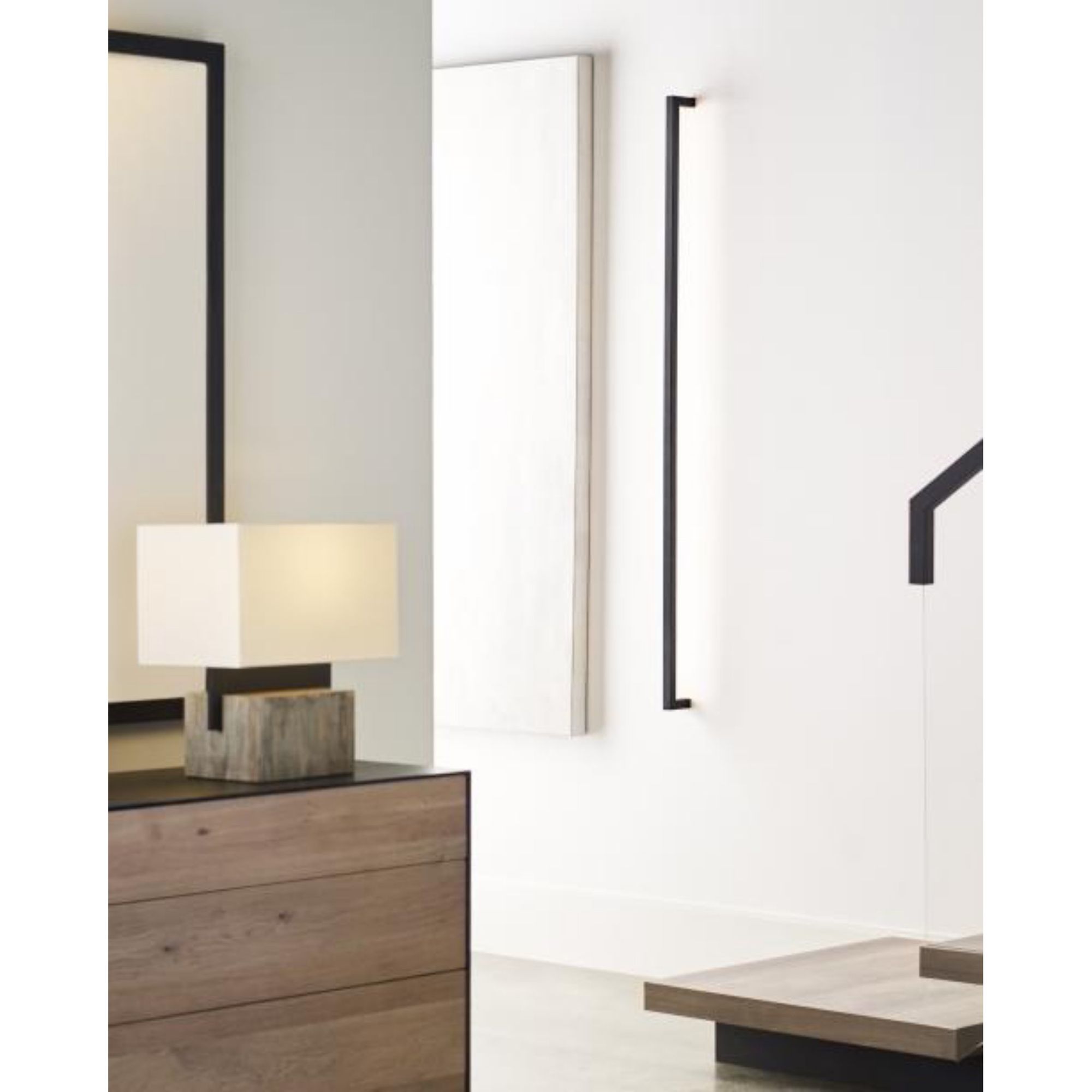 Stagger Large Wall Sconce Wall Collection 1-Light LED 2700K Nightshade Black by Mick De Giulio