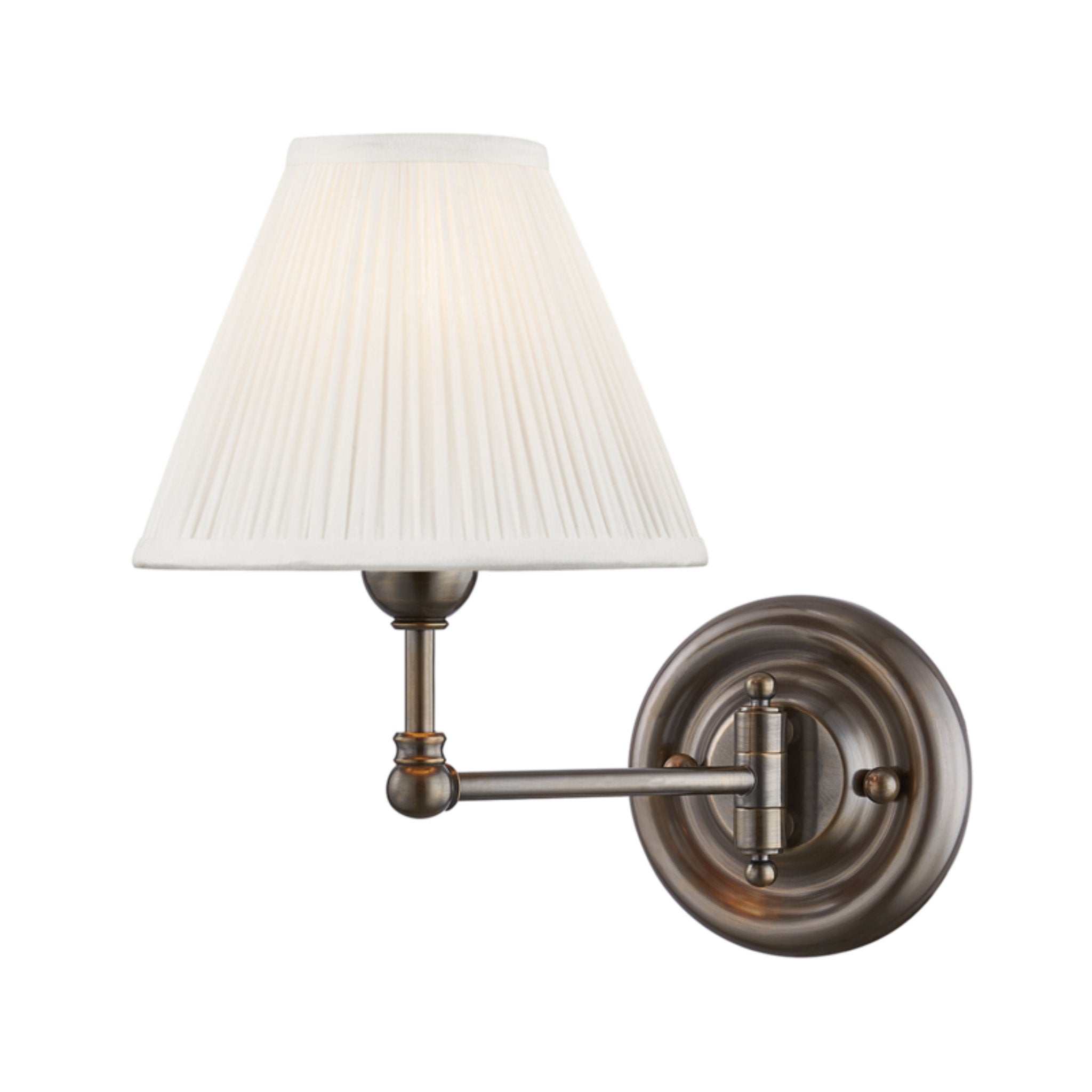 Classic No.1 1-Light Wall Sconce in Distressed Bronze by Mark D. Sikes 7.5L x 7.5W x 10.5H