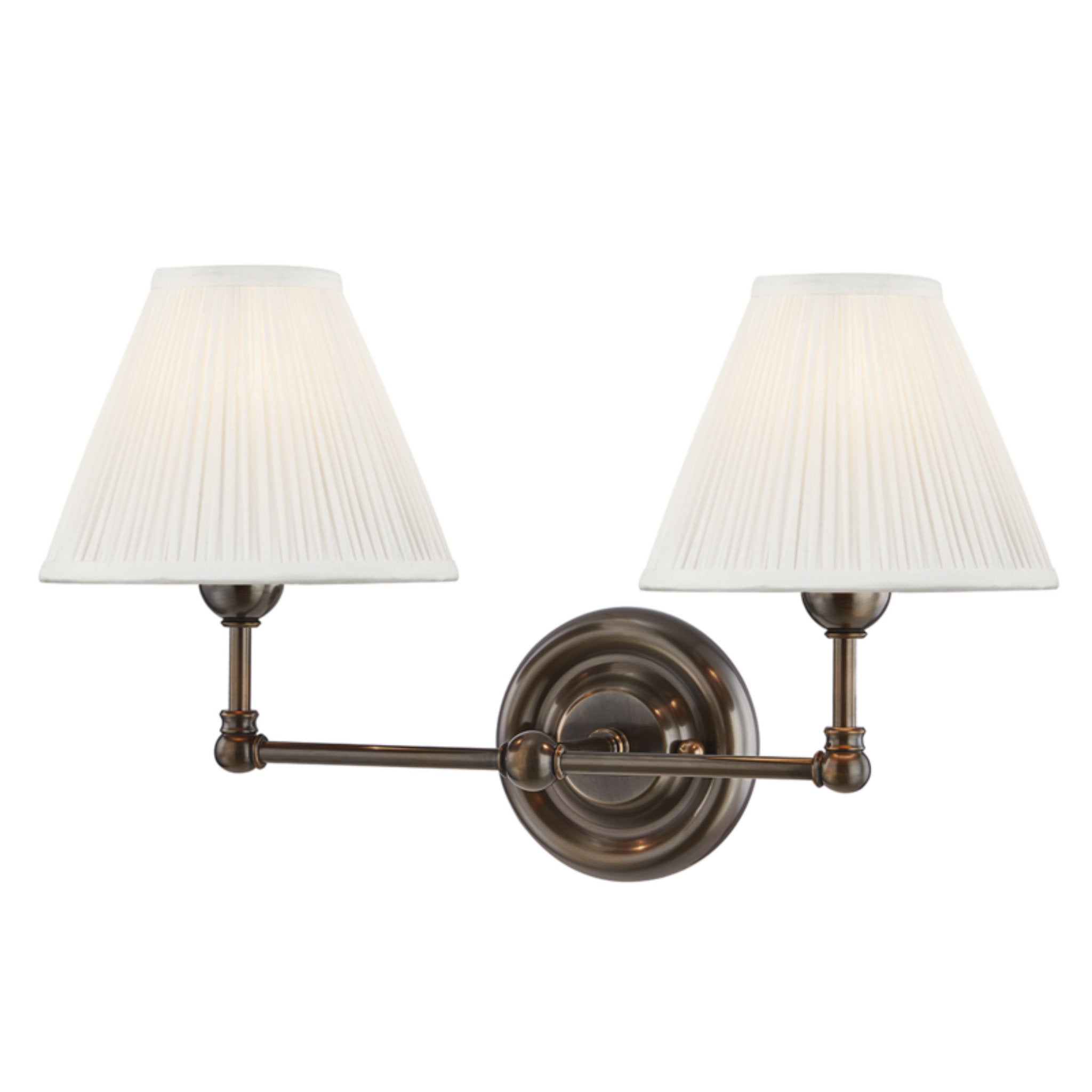 Classic No.1 2-Light Wall Sconce in Distressed Bronze by Mark D. Sikes 18.25L x 18.25W x 10.5H