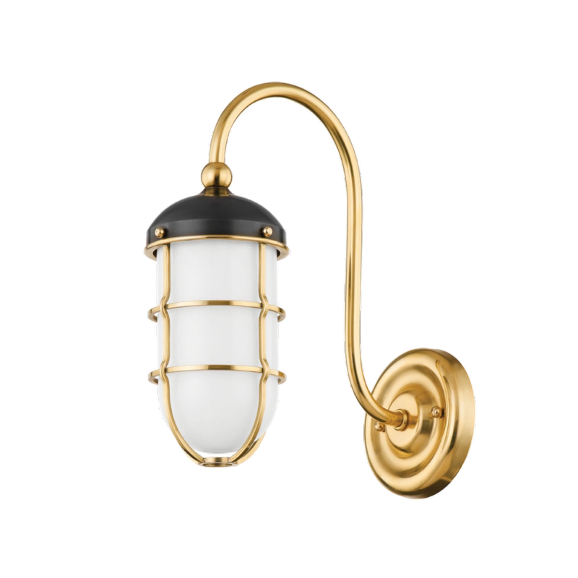 Holkham 1-Light Wall Sconce in Aged Brass by Mark D. Sikes 4.75W x 12.75H (Distressed Bronze)