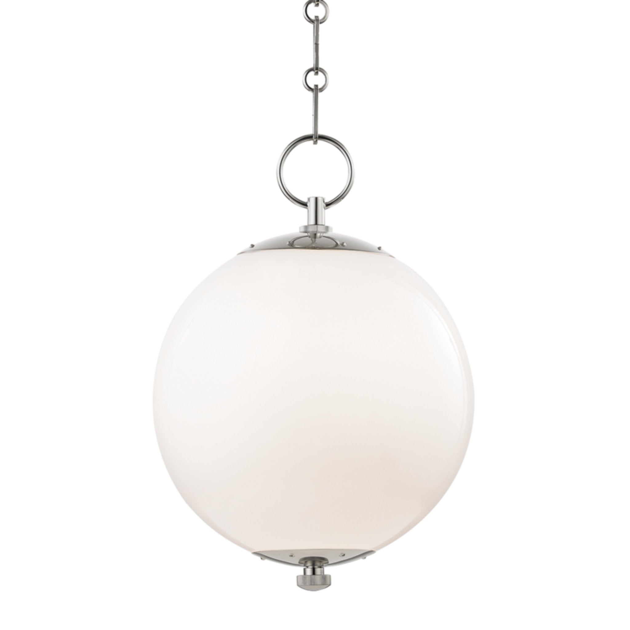 Sphere No.1 1-Light Pendant in Polished Nickel by Mark D. Sikes 11.25L x 11.25W x 15.25H