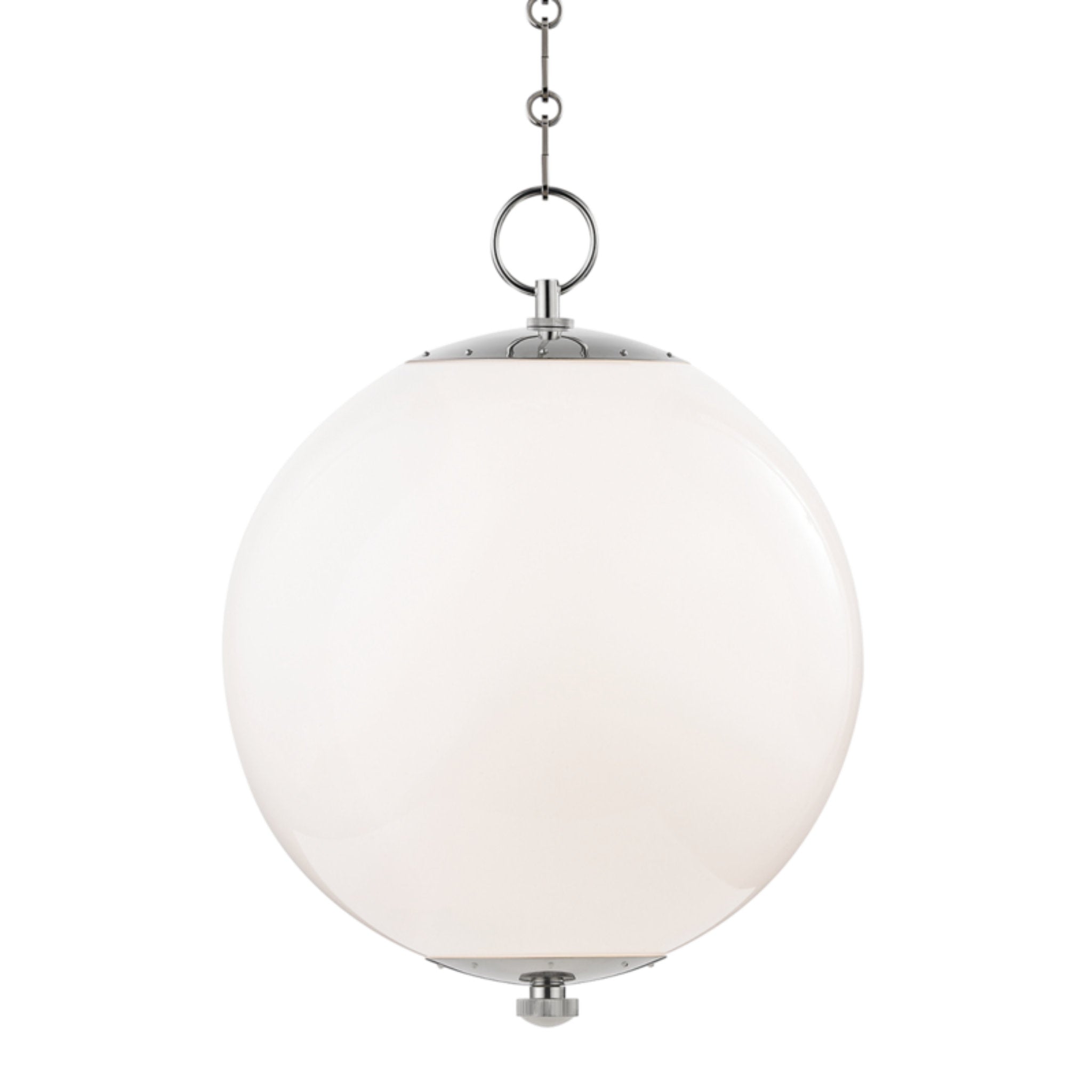 Sphere No.1 1-Light Pendant in Polished Nickel by Mark D. Sikes 16L x 16W x 20.75H