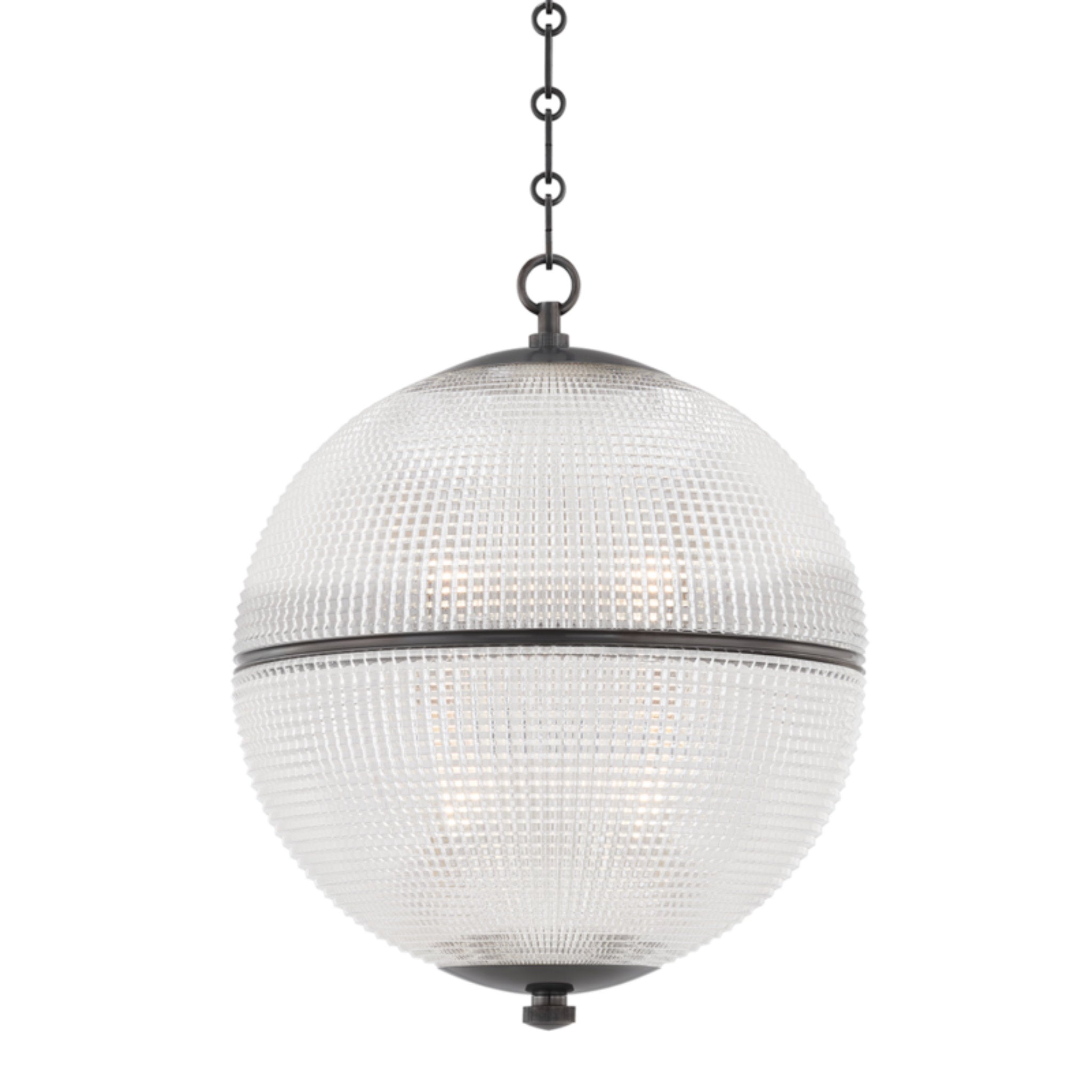 Sphere No. 3 1-Light Pendant in Distressed Bronze by Mark D. Sikes 18.25W x 22.75H