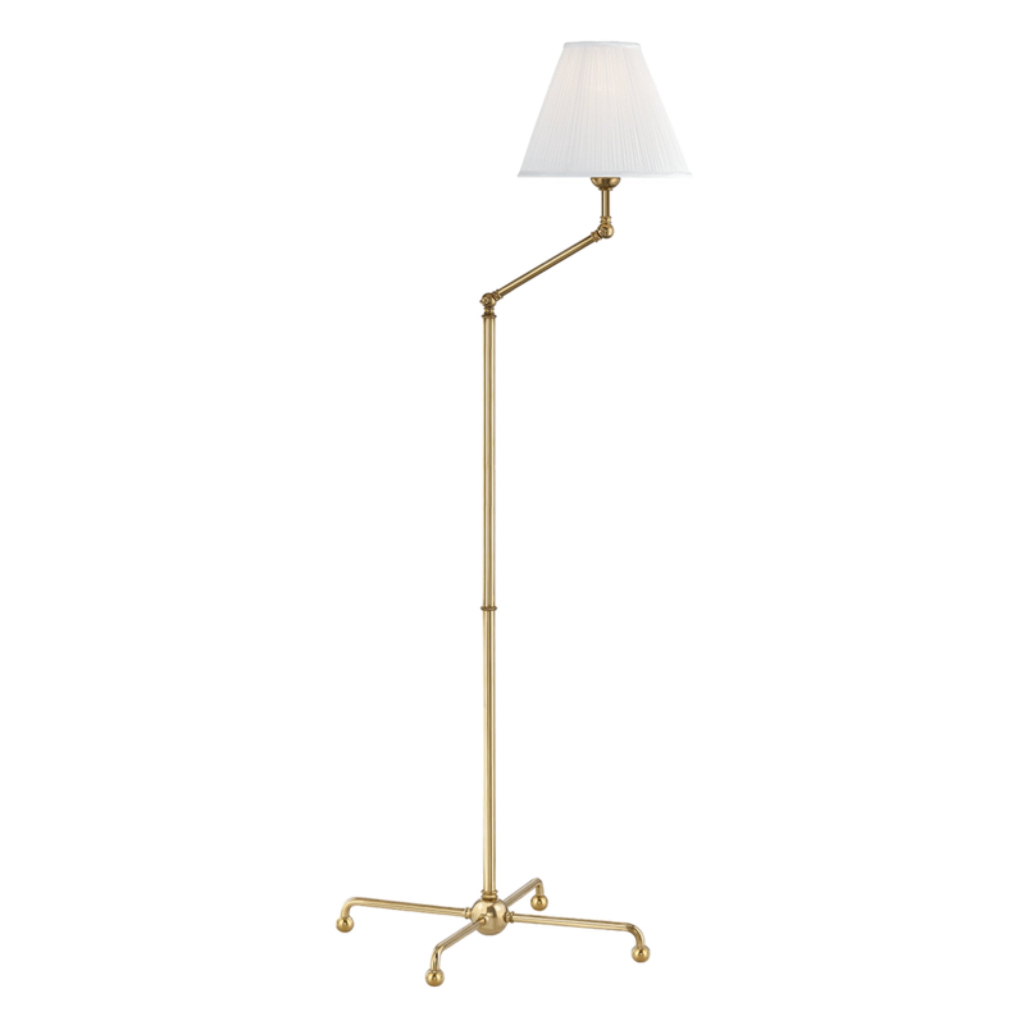 Classic No.1 1-Light Floor Lamp in Aged Brass by Mark D. Sikes 22.5L x 22.5W x 59.5H