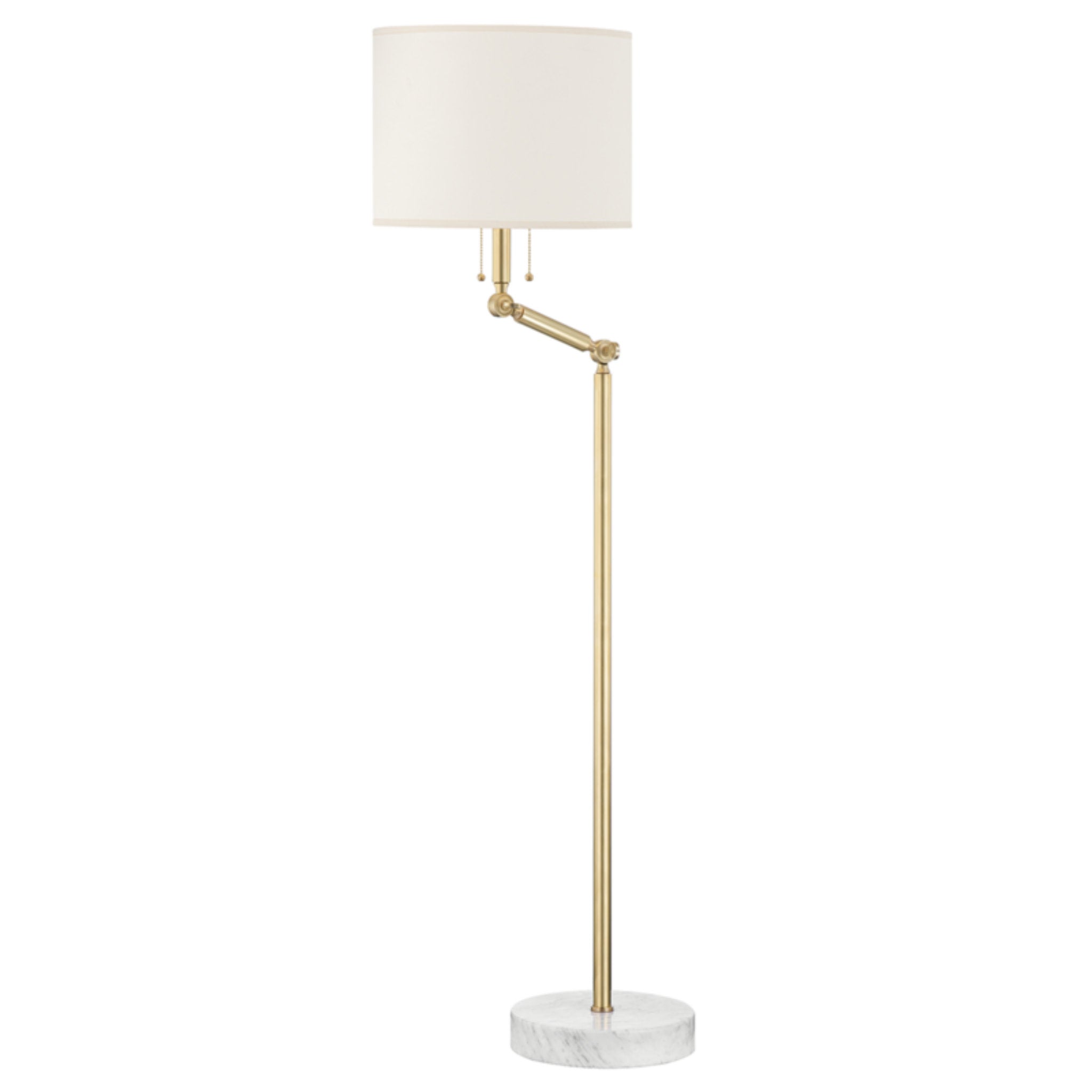 Essex 2-Light Floor Lamp in Aged Brass by Mark D. Sikes 16L x 16W x 53H