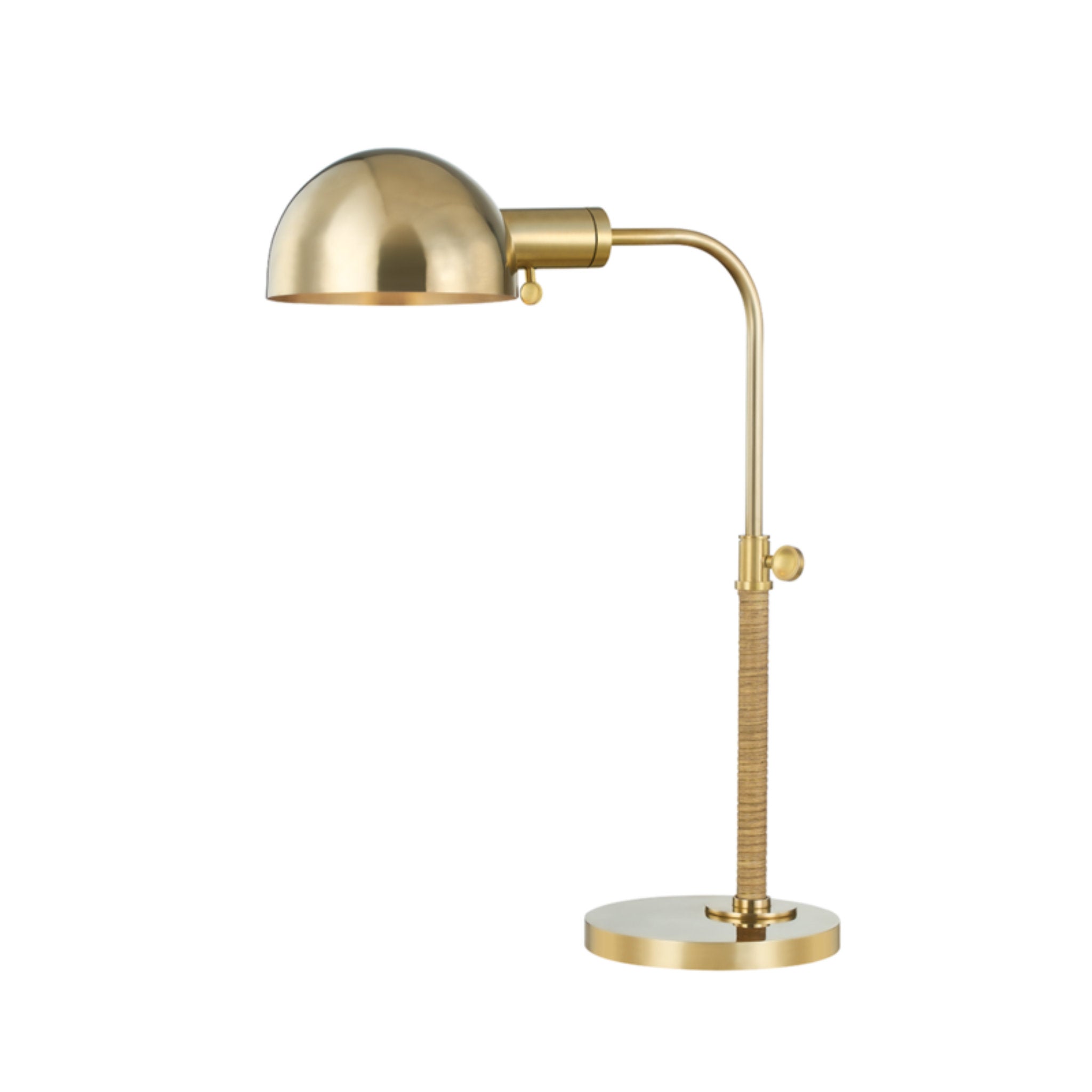 Devon 1-Light Table Lamp in Aged Brass by Mark D. Sikes 7.25L x 7.25W x 18H