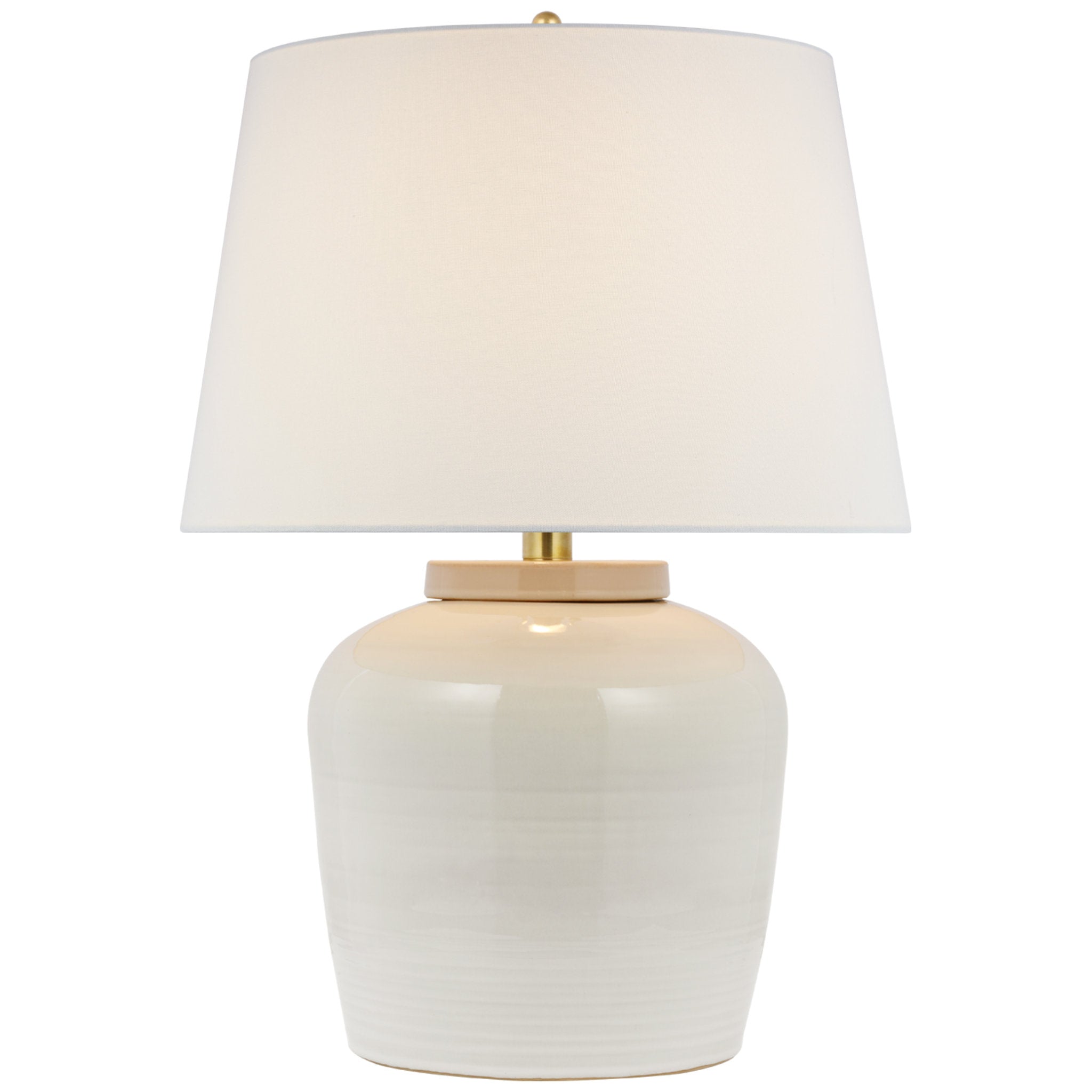 Marie Flanigan Nora Medium Table Lamp in Ivory with Linen Shade W20" x H28"