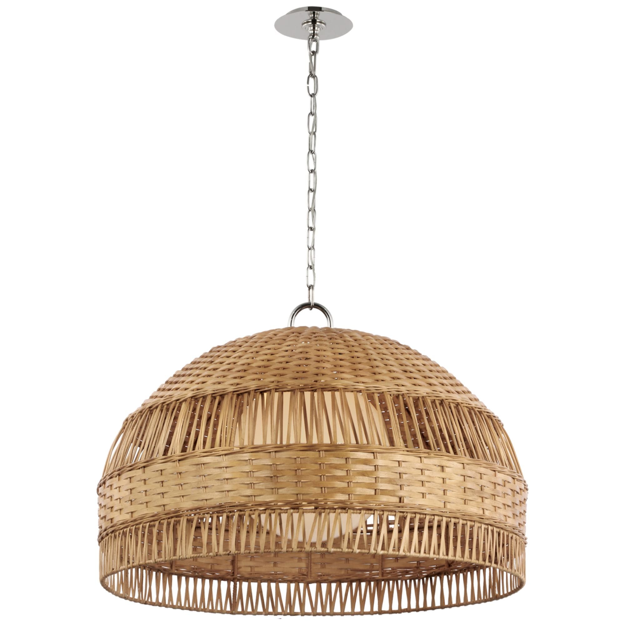 Marie Flanigan Whit Extra Large Dome Hanging Shade in Polished Nickel