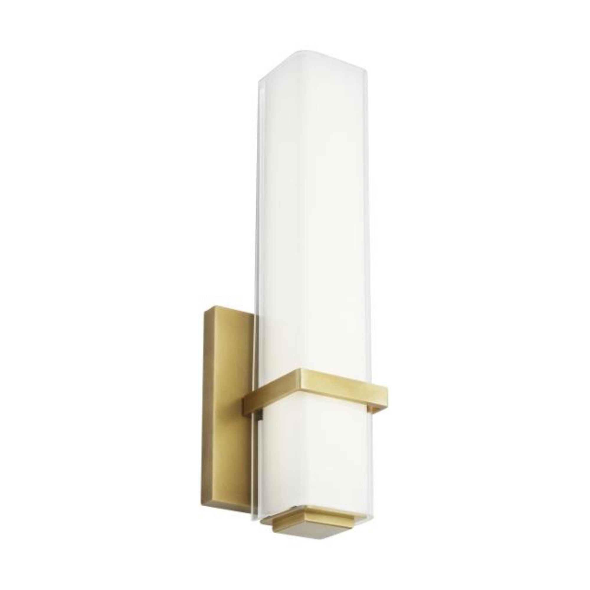 Milan 13 Bath Bath Collection 1-Light LED 3000K Natural Brass by Sean Lavin