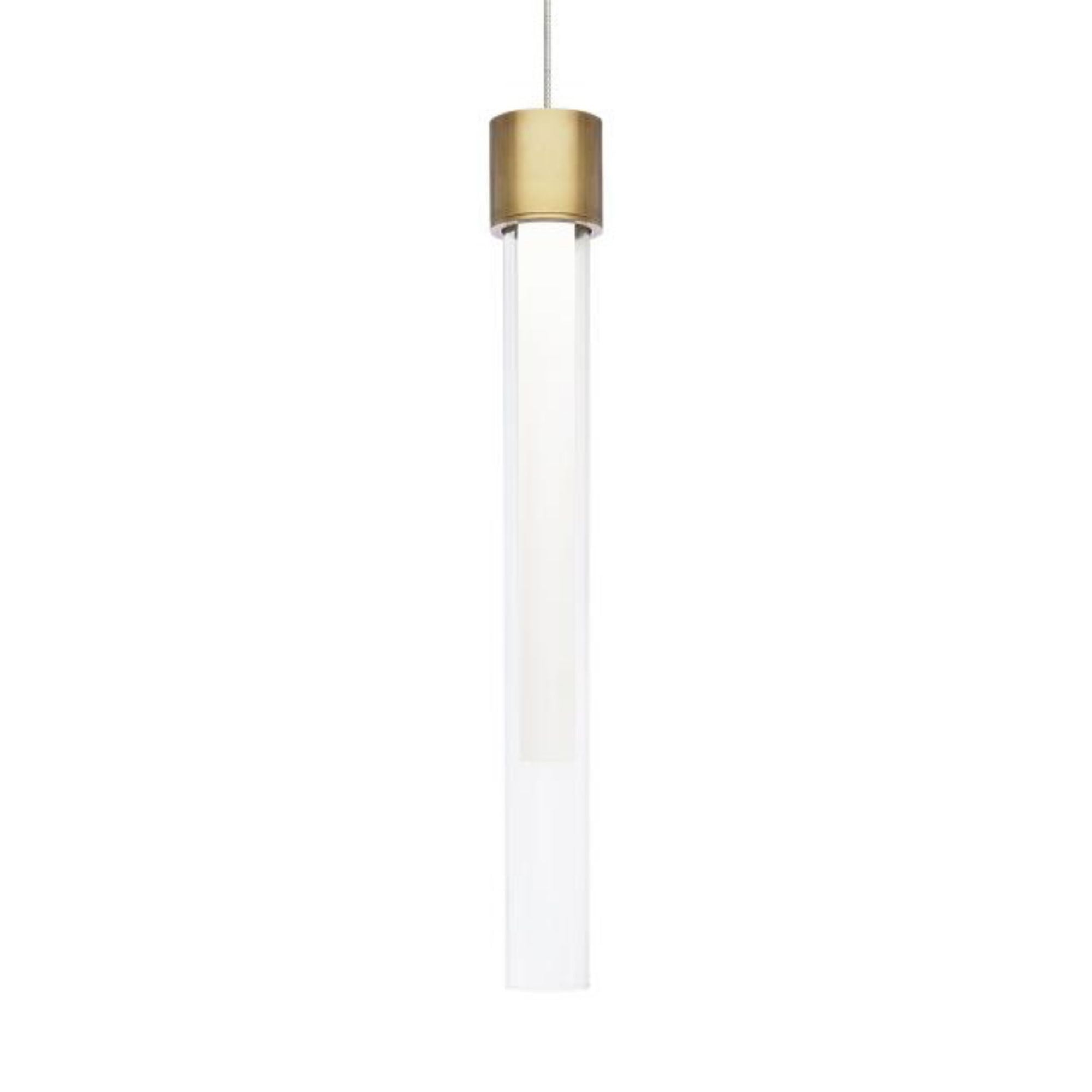 Mini Linger Pendant FreeJack 1-Light LED 3000K Natural Brass by Sean Lavin