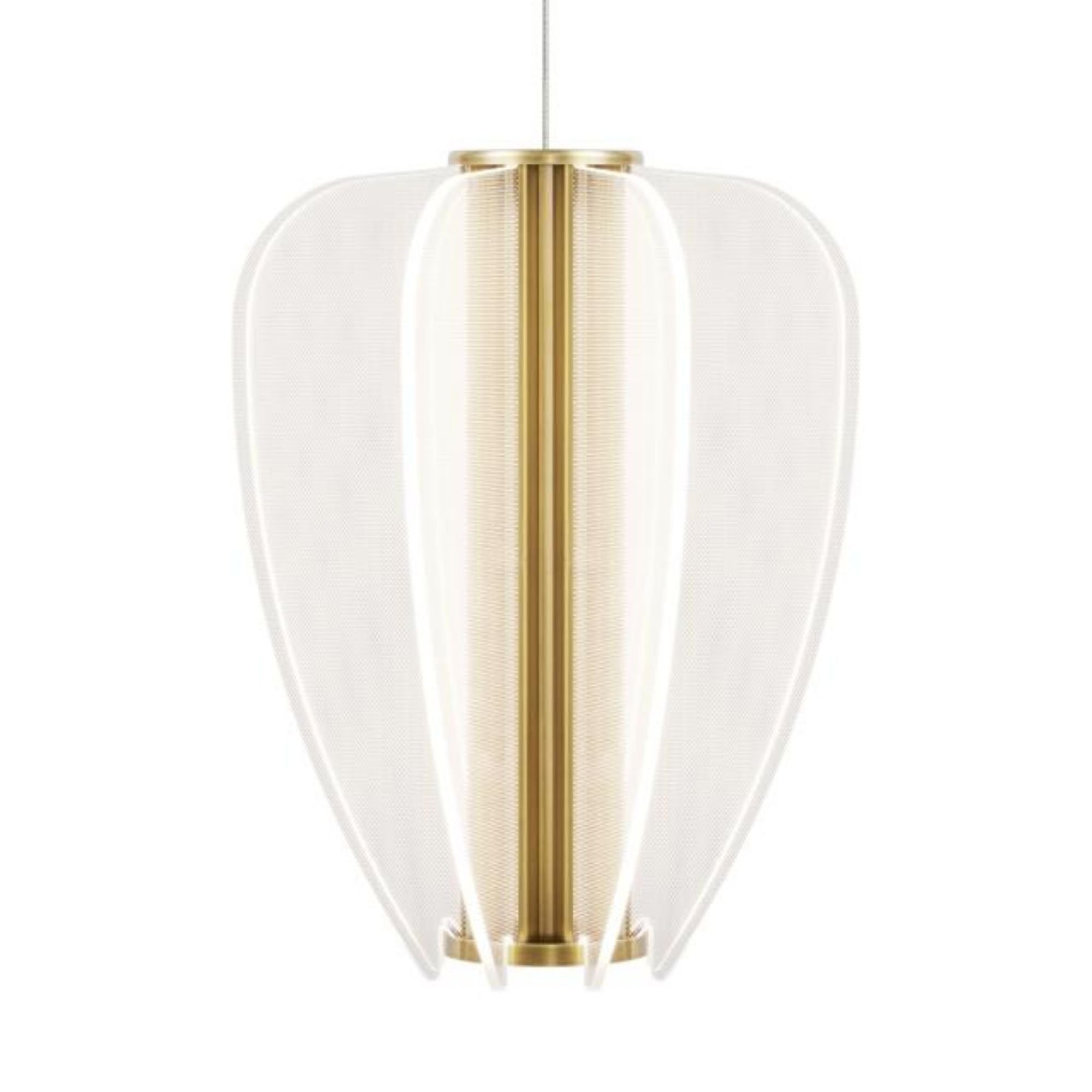 Mini Nyra Pendant FreeJack 1-Light LED 3000K Plated Brass by Sean Lavin