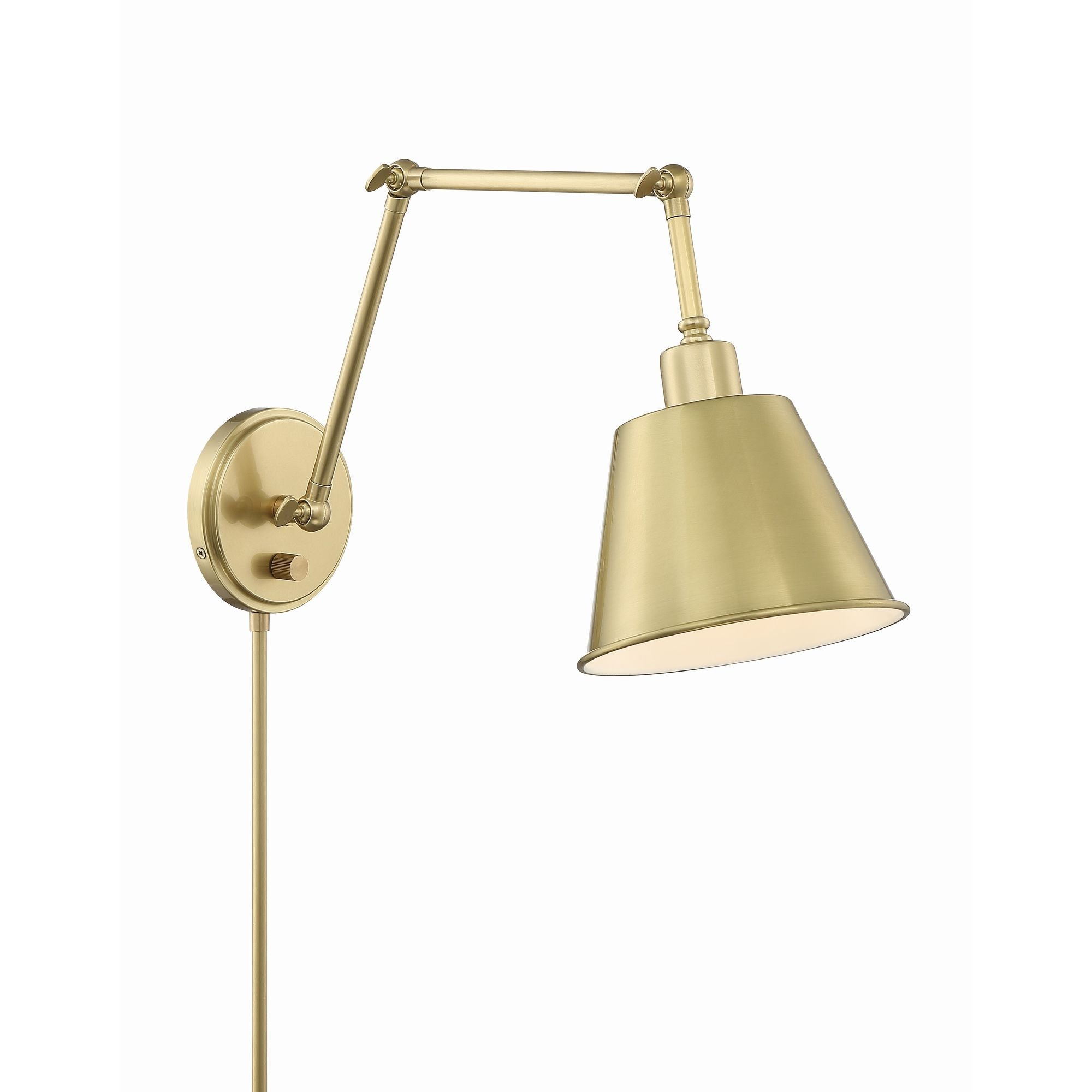 Mitchell 7.25'' Aged Brass Task Sconce Gold 7.25"W x 13"H x 24.5"D