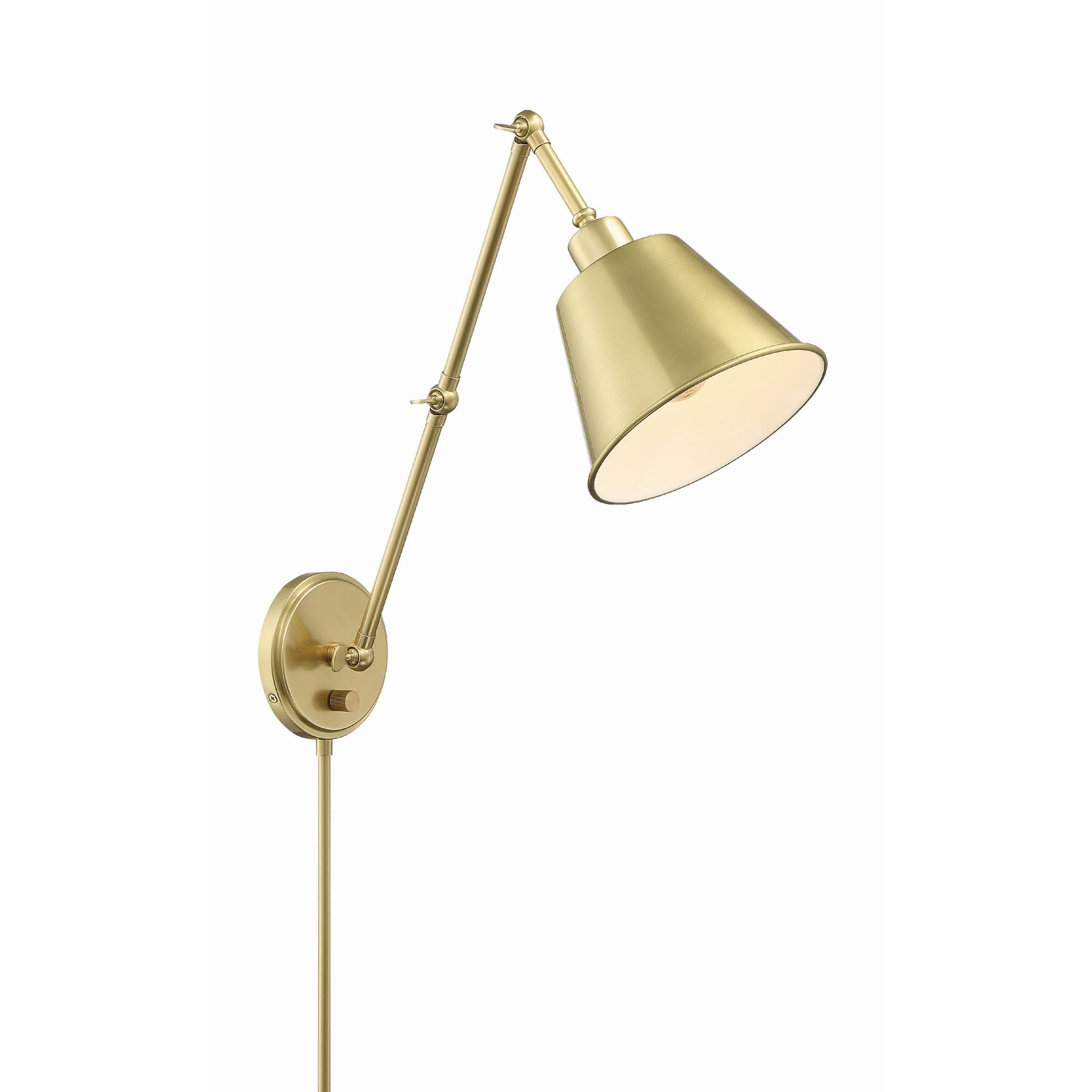 Mitchell 7.25'' Aged Brass Task Sconce Gold 7.25"W x 13"H x 24.5"D
