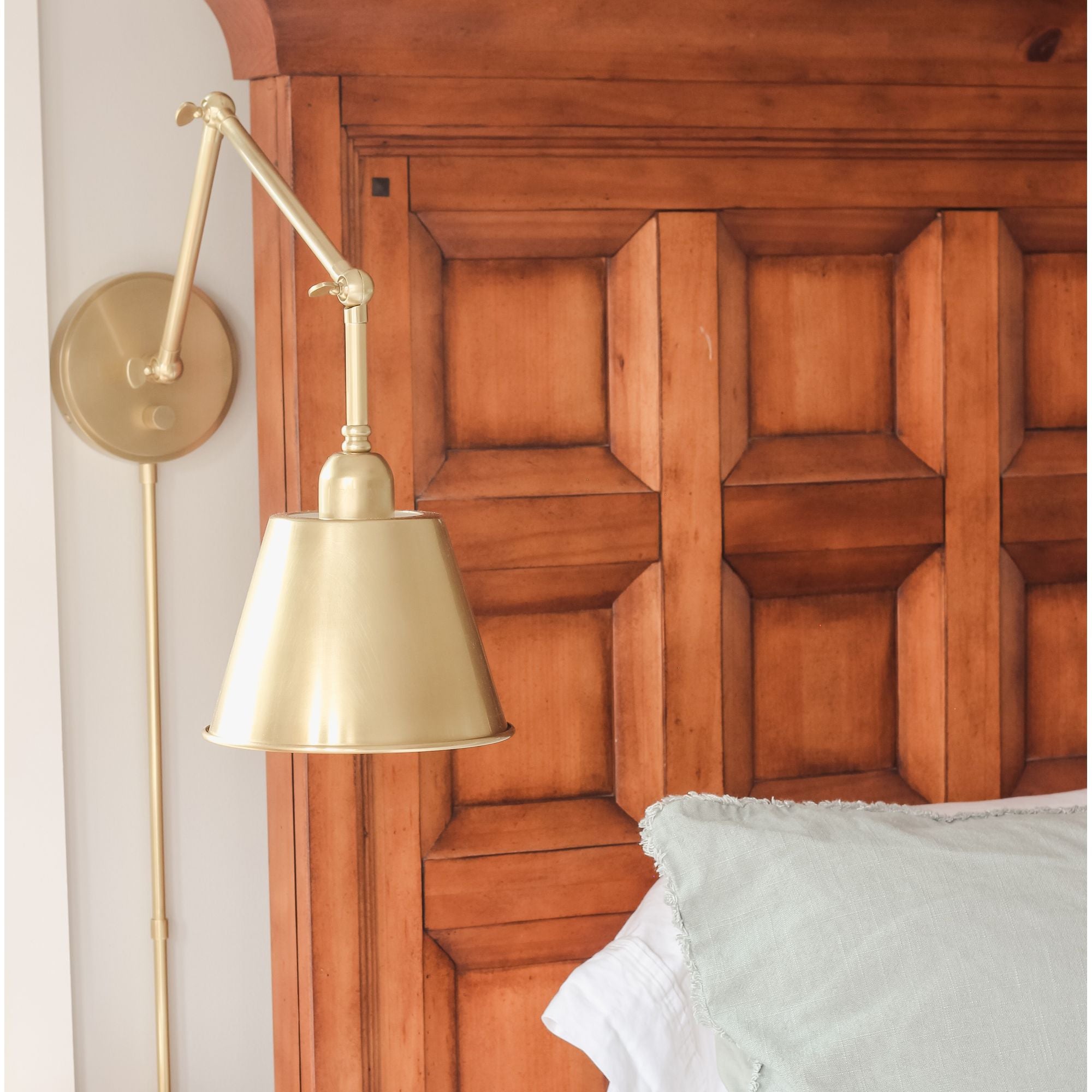 Mitchell 7.25'' Aged Brass Task Sconce Gold 7.25"W x 13"H x 24.5"D