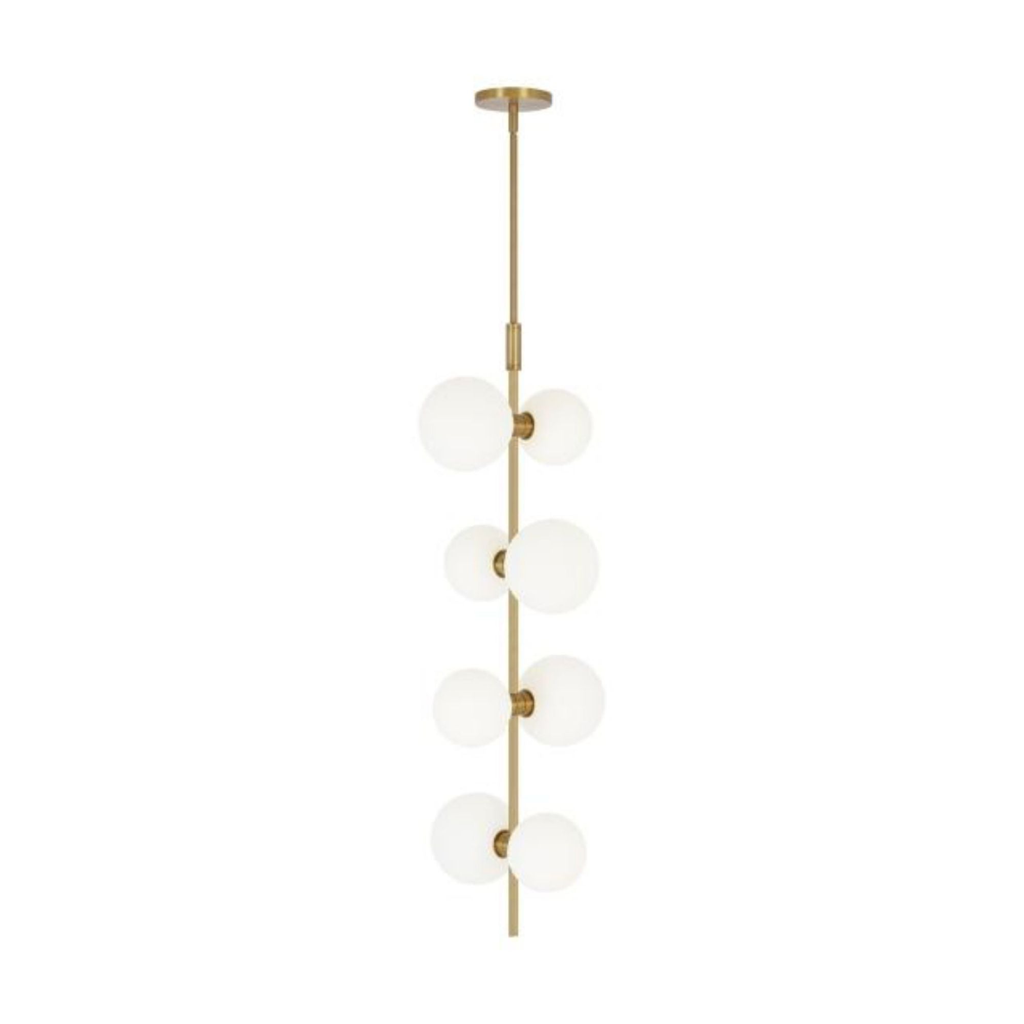 ModernRail Pendant Chandeliers 8-Light LED 3000K Aged Brass by Sean Lavin
