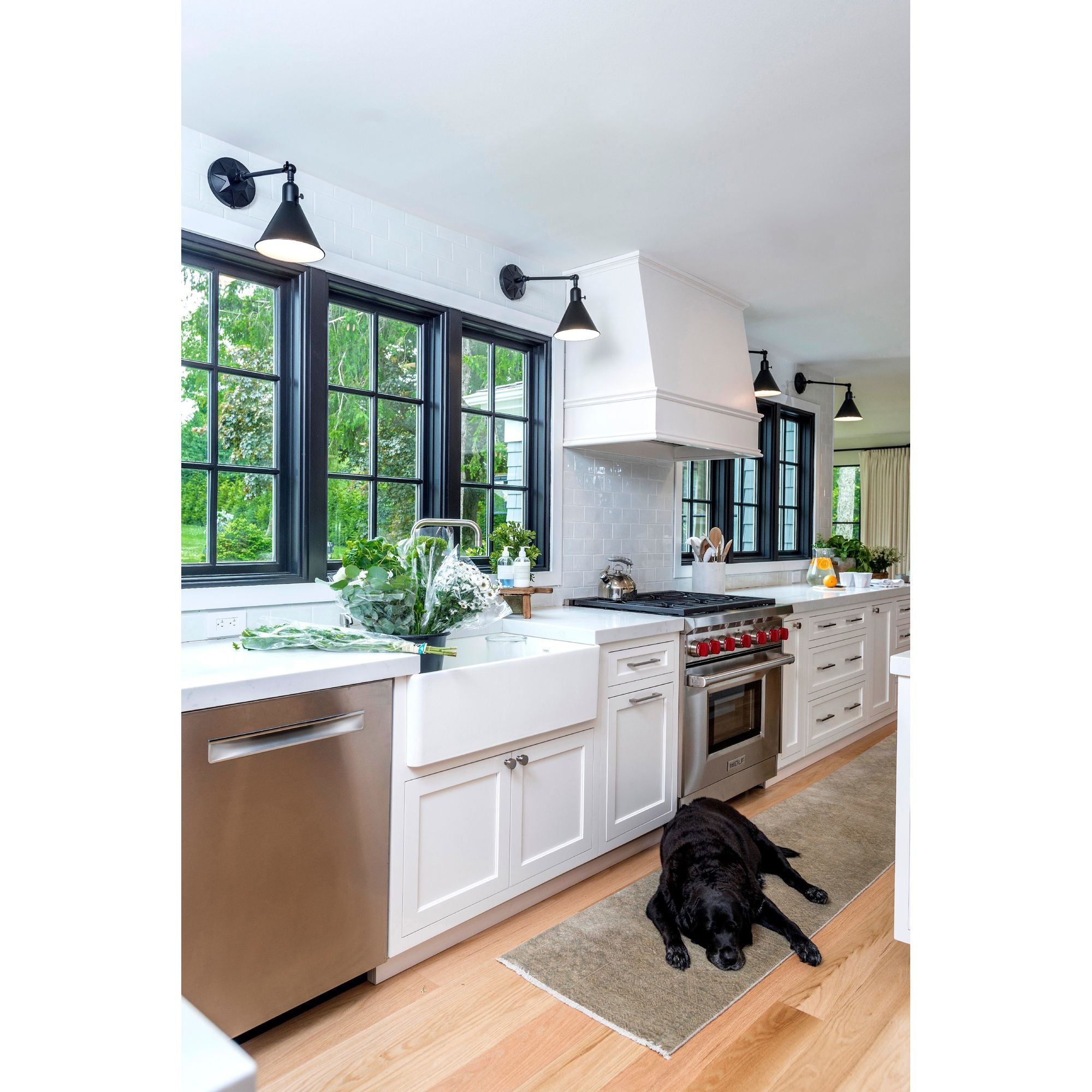 Morgan 7'' Matte Black Task Sconce Black 7"W x 11"H x 17.5"D