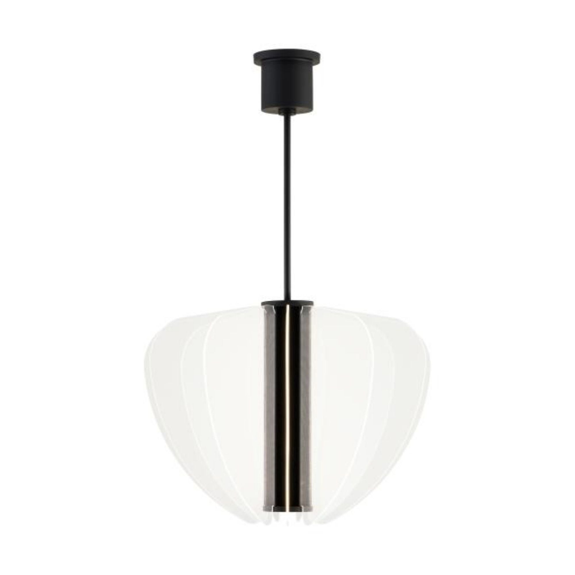Nyra 28 Chandelier Linear Suspension 1-Light LED 3000K Nightshade Black by Sean Lavin