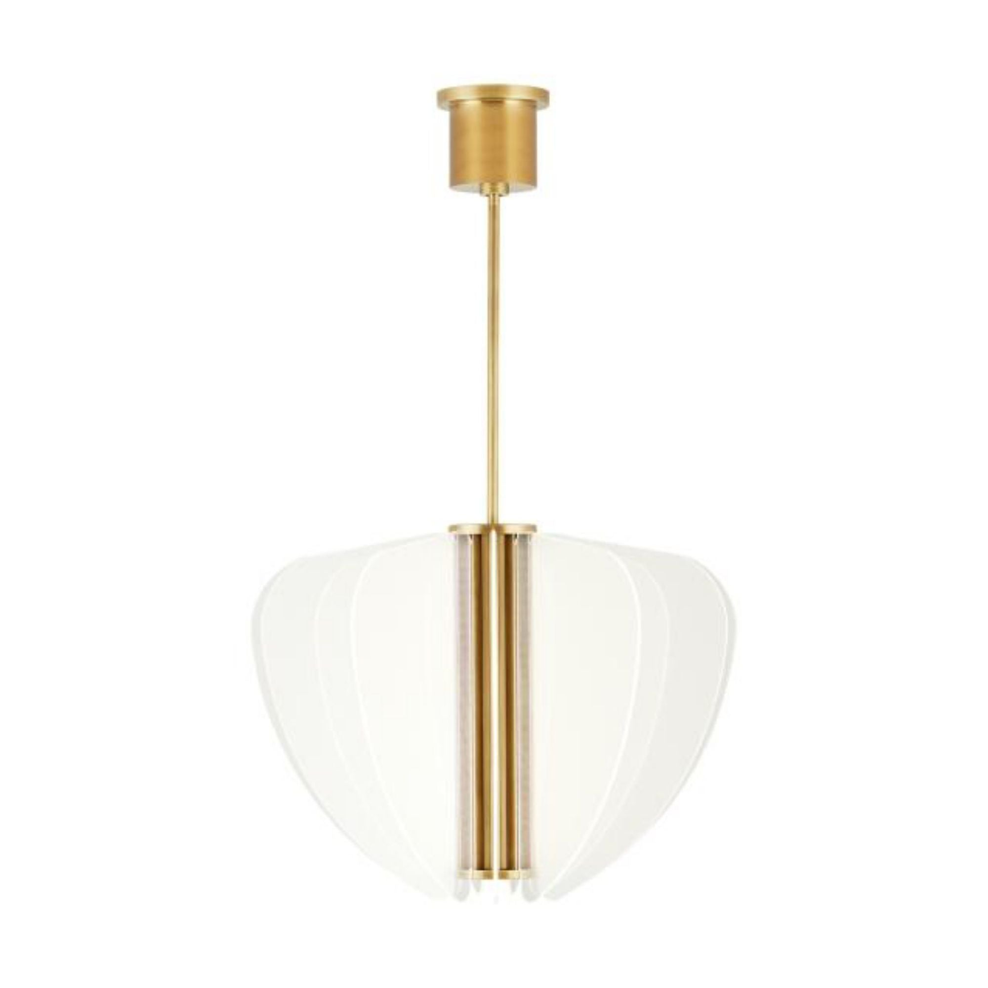 Nyra 28 Chandelier Linear Suspension 1-Light LED 3000K Plated Brass by Sean Lavin