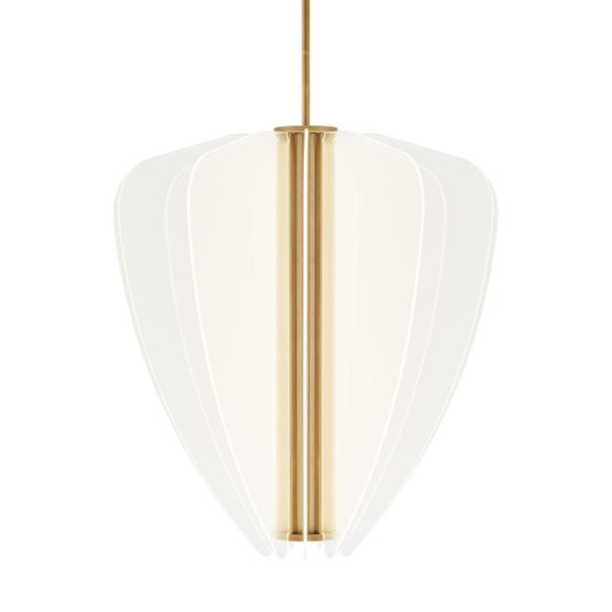 Nyra 30 Chandelier Chandeliers 1-Light LED 3000K Plated Brass by Sean Lavin