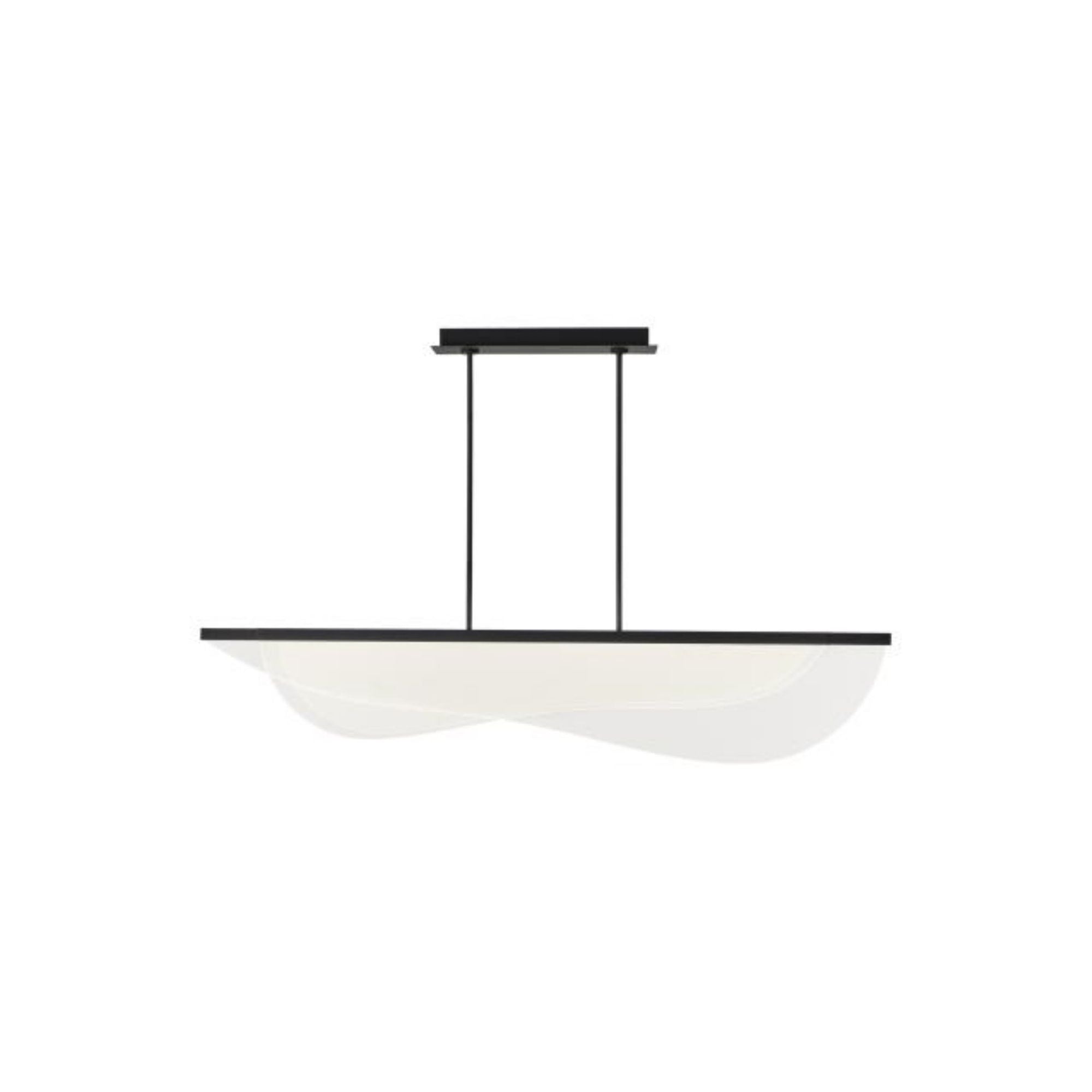 Nyra 60 Linear Suspension Chandeliers 3-Light LED 3000K Nightshade Black by Sean Lavin