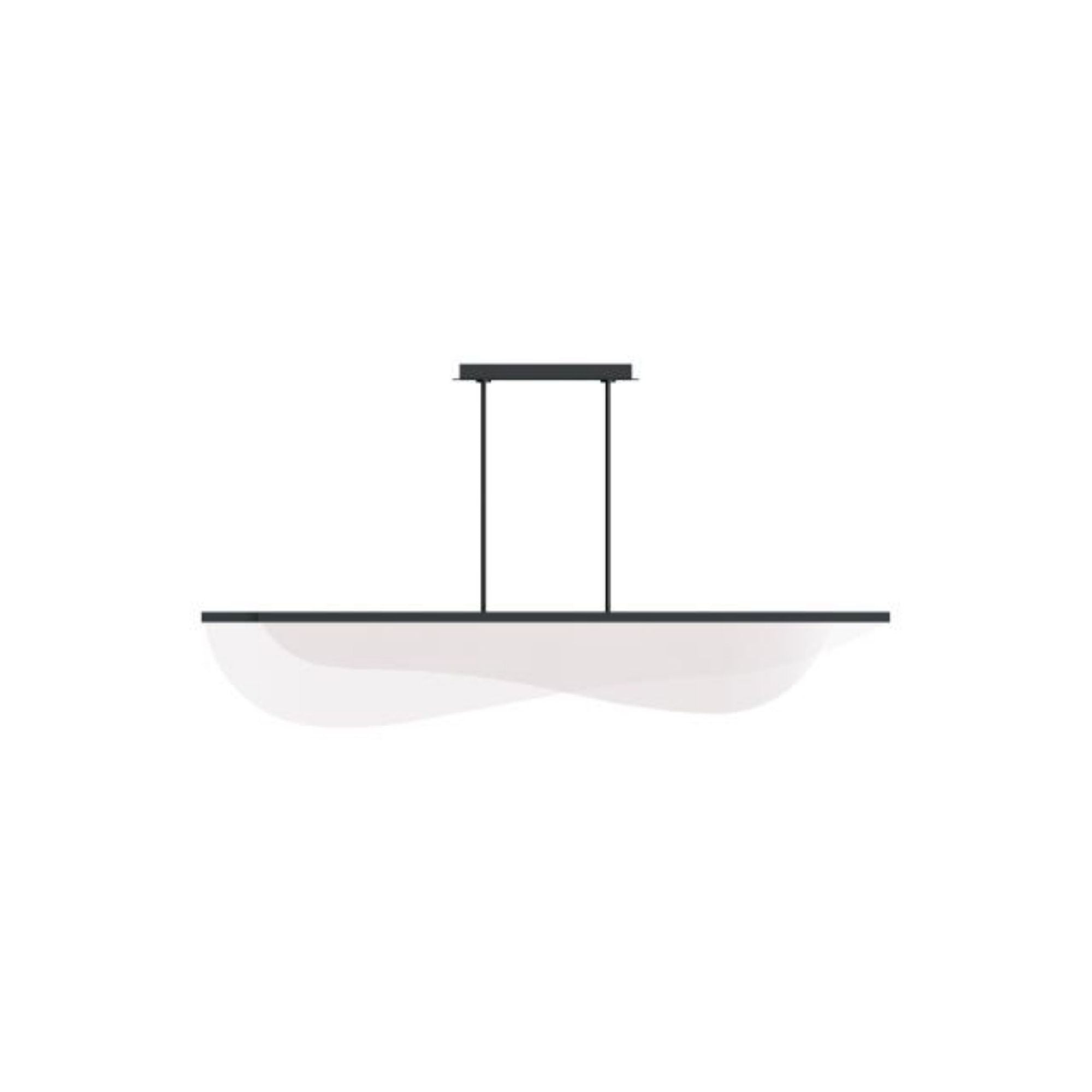 Nyra 72 Linear Suspension Linear Suspension 3-Light LED 3000K Nightshade Black by Sean Lavin