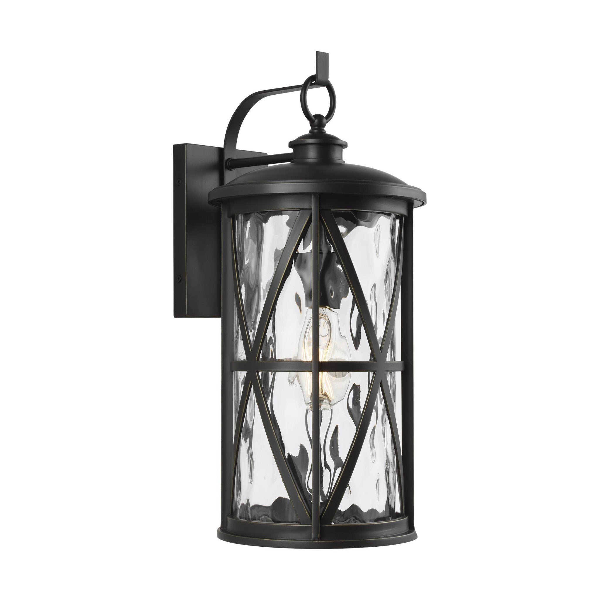Millbrooke Medium Lantern Traditional Outdoor Fixture 8.5" Width 19.25" Height StoneStrong Round Water Shade in Antique Bronze