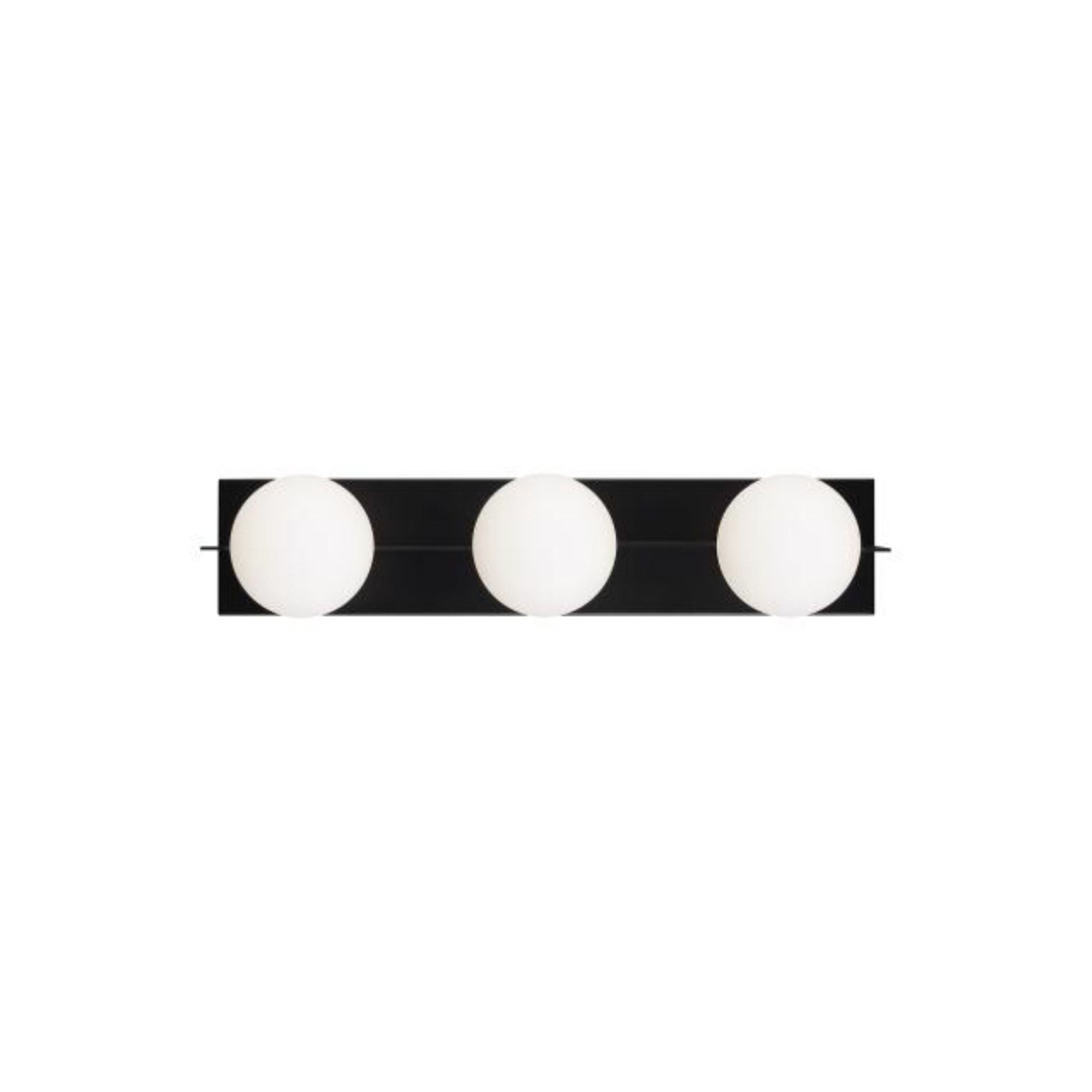 Orbel 3-Light Bath Bath Collection 3-Light Matte Black by Sean Lavin