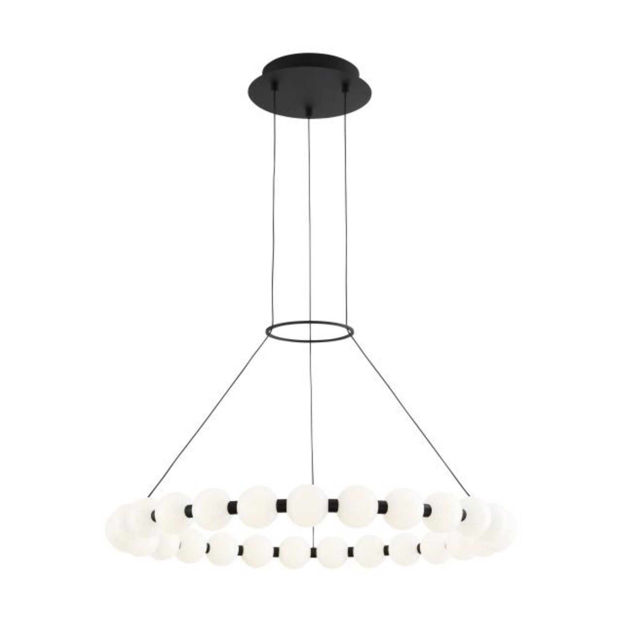 Orbet 30 Chandelier Line-Voltage Pendants/Suspension 1-Light LED 2700K Nightshade Black by Sean Lavin