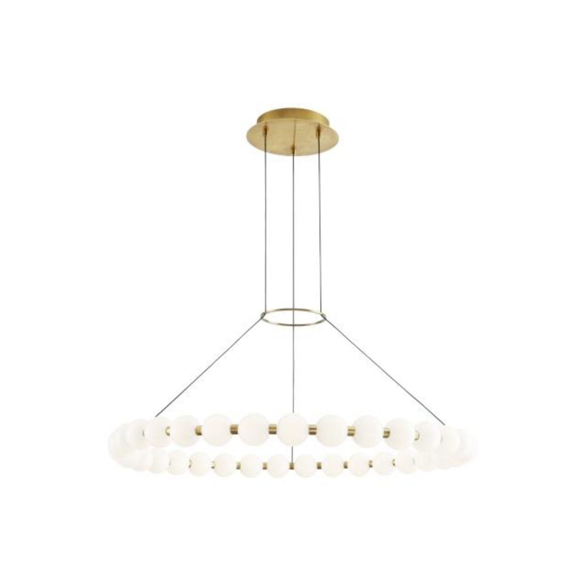 Orbet 36 Chandelier Chandeliers 1-Light LED 2700K Natural Brass by Sean Lavin