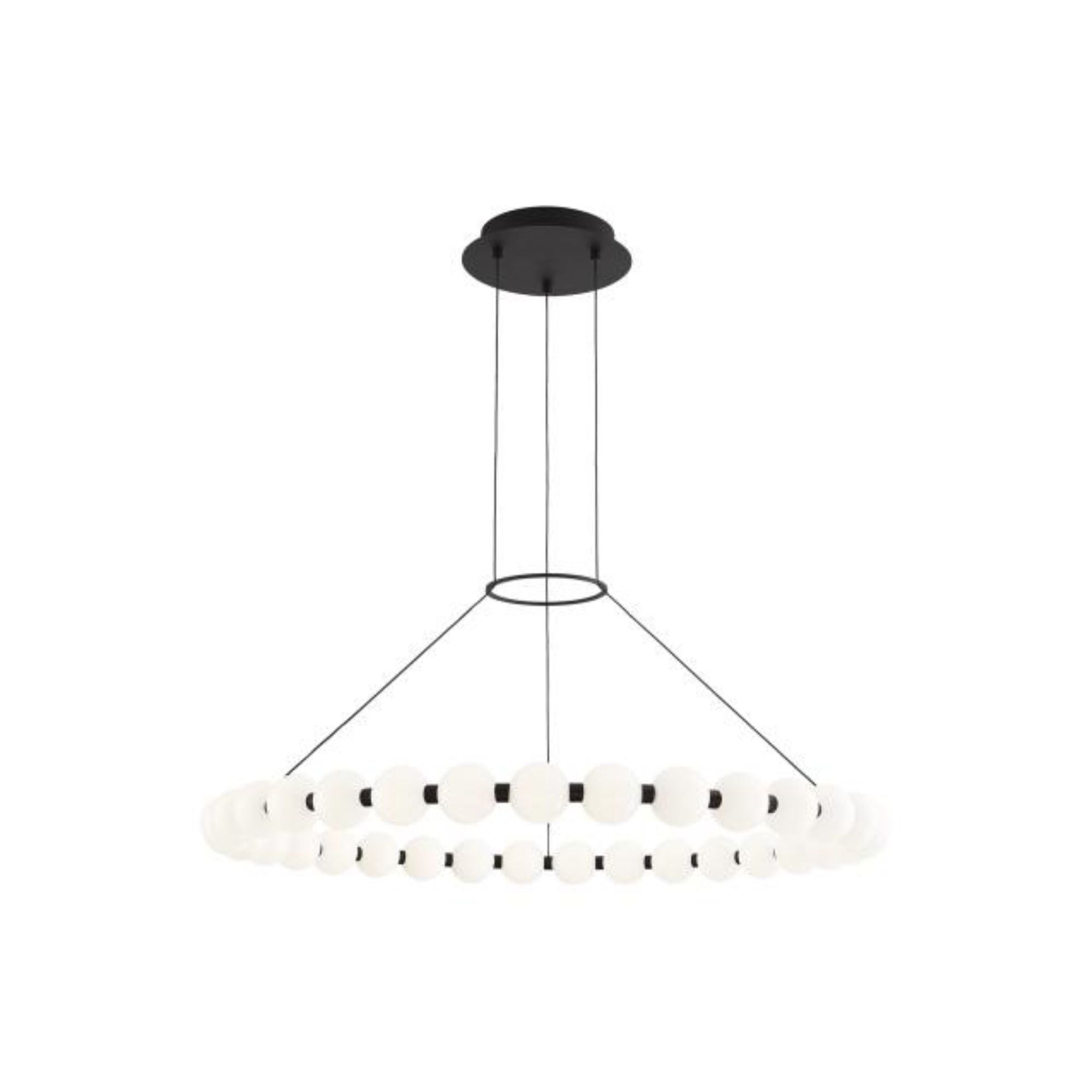 Orbet 36 Chandelier Chandeliers 1-Light LED 2700K Nightshade Black by Sean Lavin