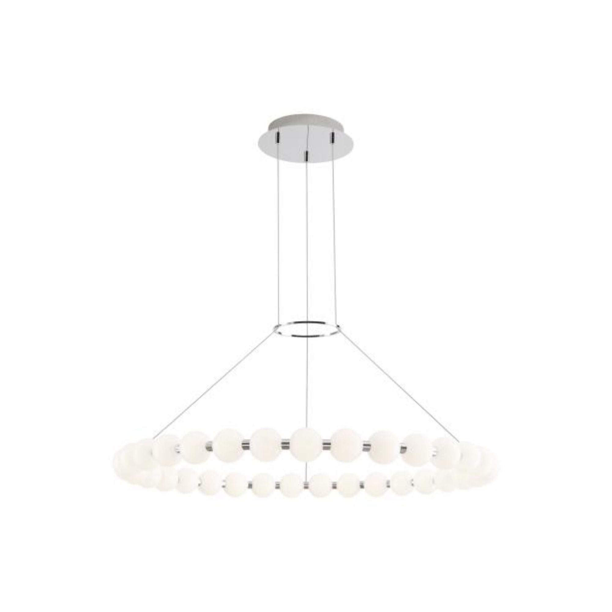 Orbet 36 Chandelier Chandeliers 1-Light LED 2700K Polished Nickel by Sean Lavin