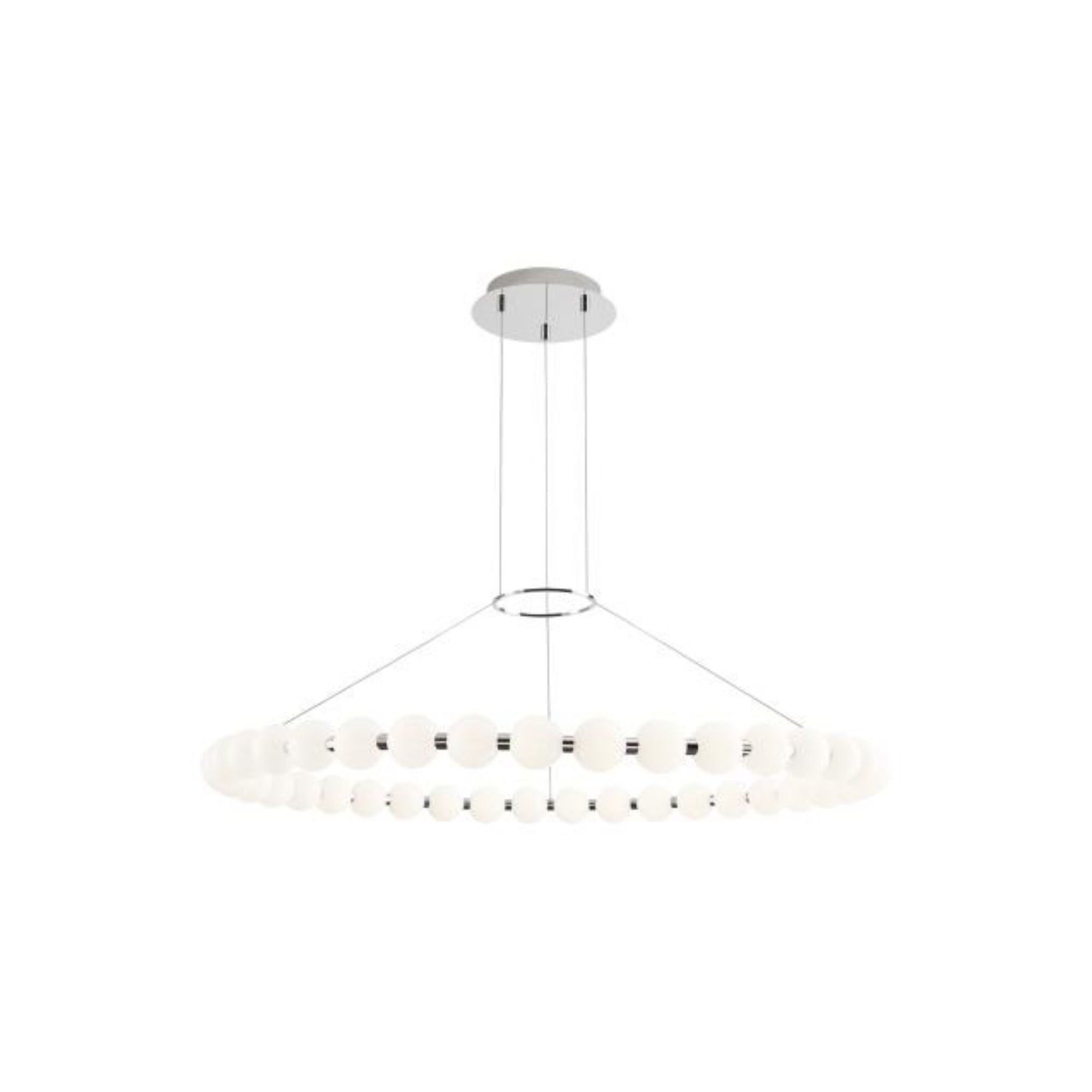 Orbet 42 Chandelier Chandeliers 1-Light LED 2700K Polished Nickel by Sean Lavin