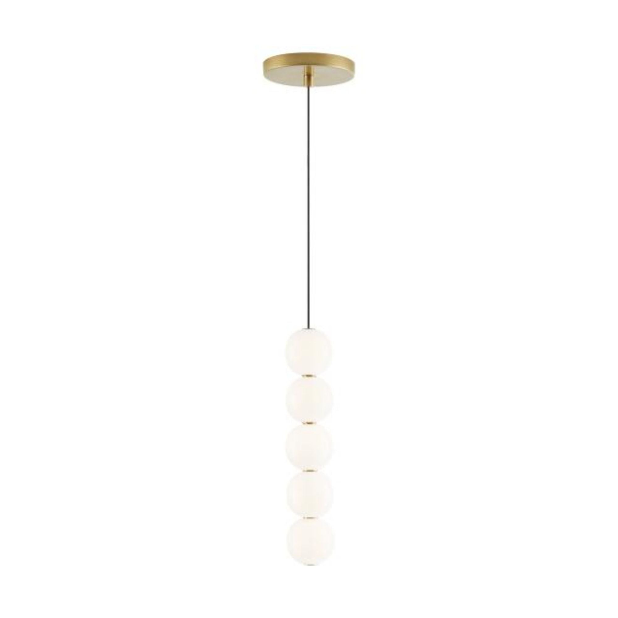 Orbet 5-Light Pendant Line-Voltage Pendants/Suspension 1-Light LED 2700K Natural Brass by Sean Lavin