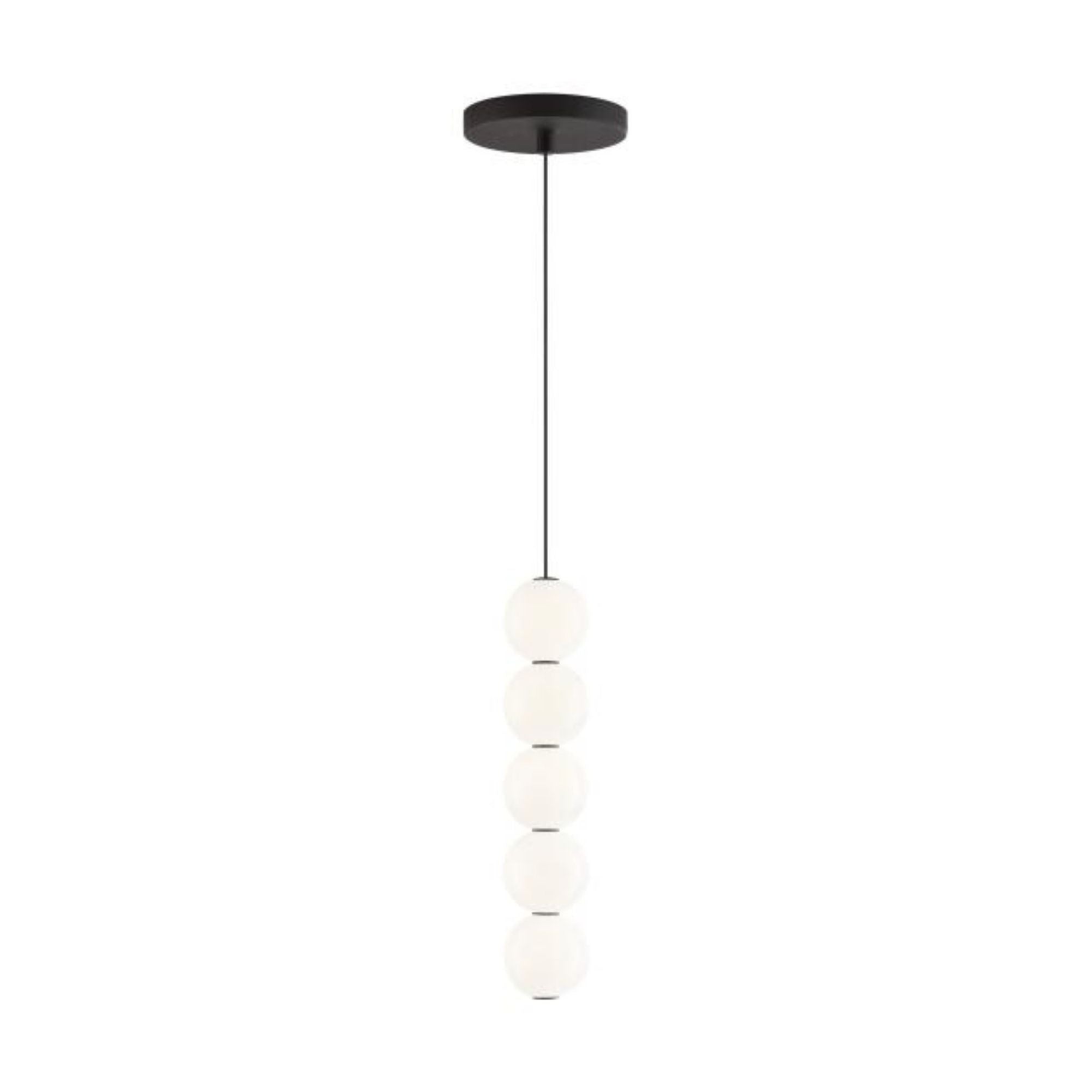 Orbet 5-Light Pendant Line-Voltage Pendants/Suspension 1-Light LED 2700K Nightshade Black by Sean Lavin