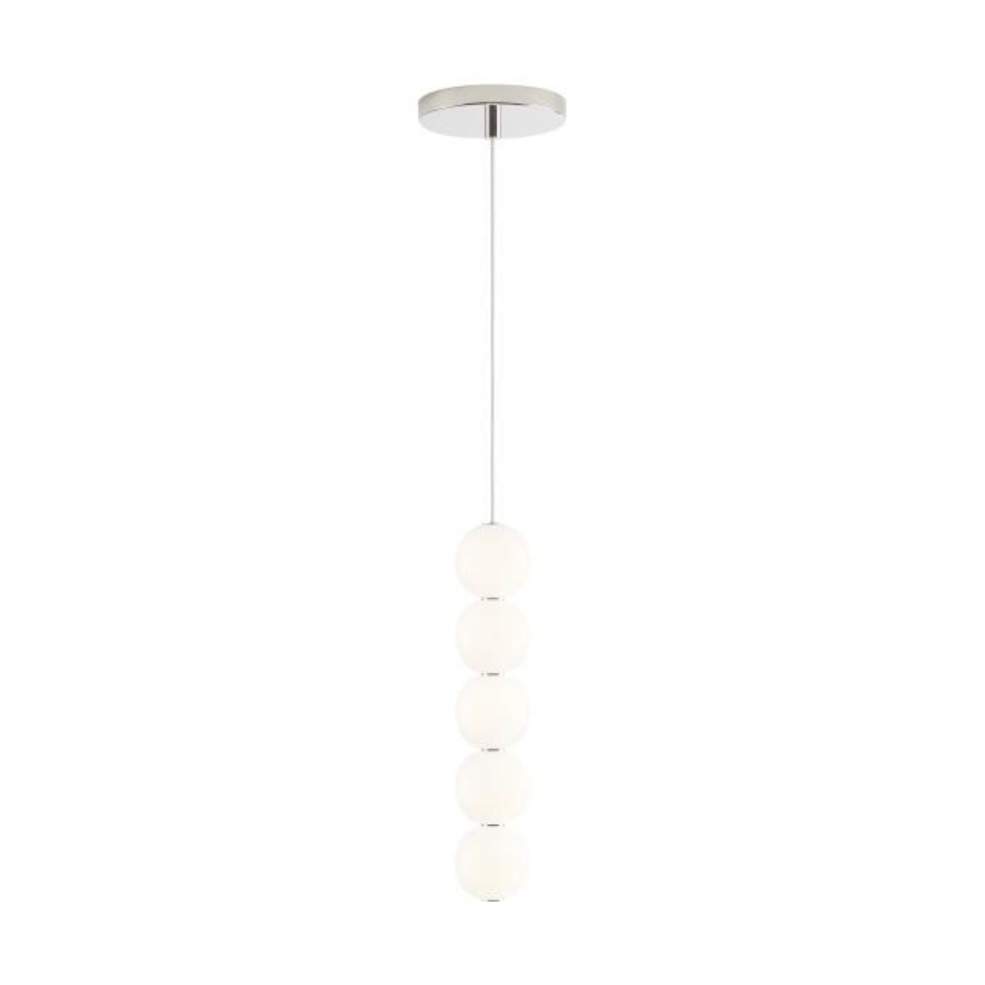 Orbet 5-Light Pendant Line-Voltage Pendants/Suspension 1-Light LED 2700K Polished Nickel by Sean Lavin