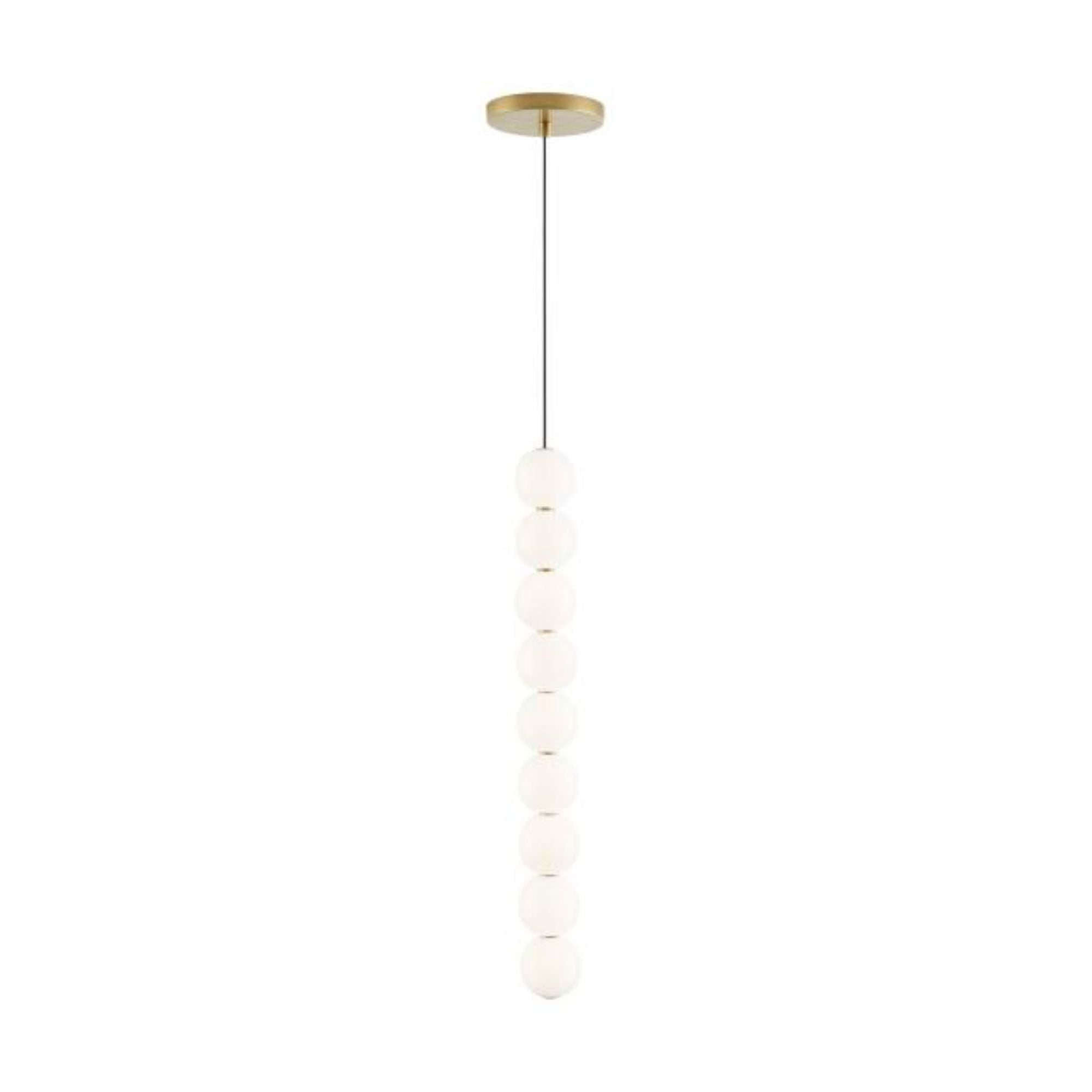 Orbet 9-Light Pendant Line-Voltage Pendants/Suspension 1-Light LED 2700K Natural Brass by Sean Lavin