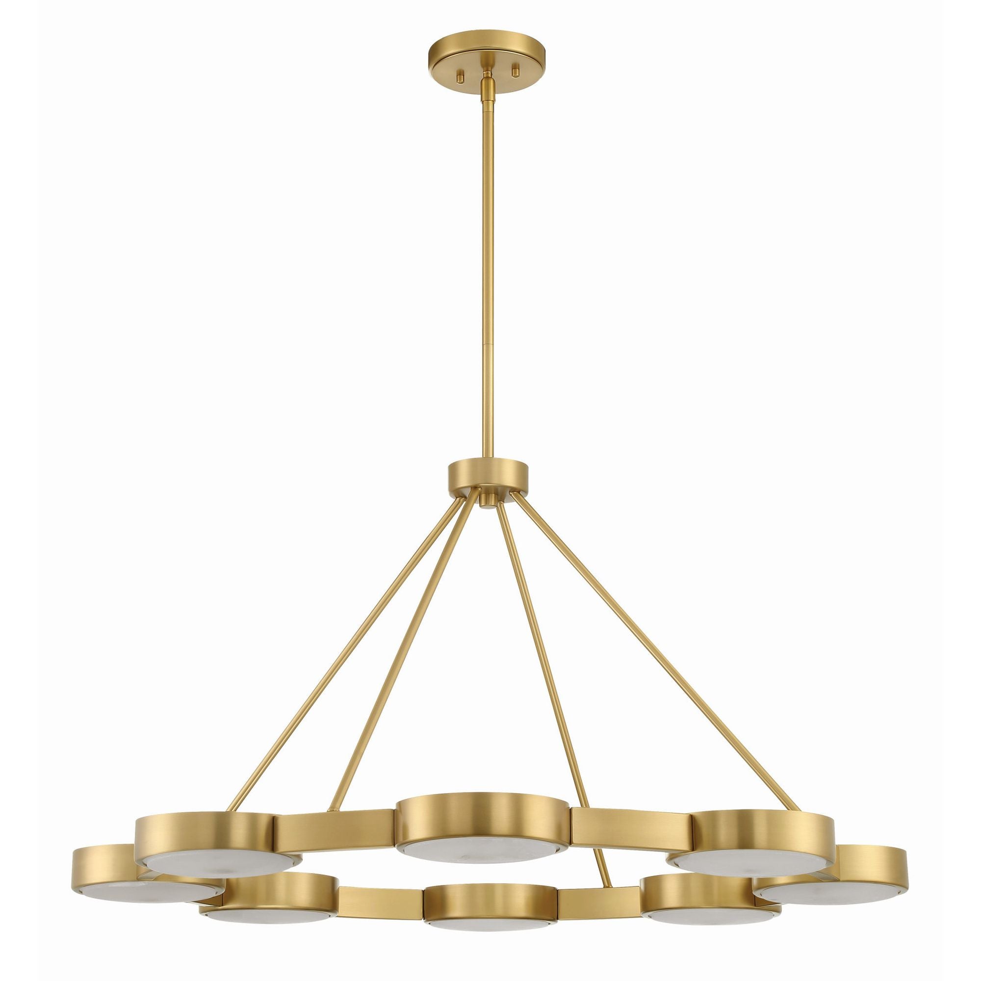 Orson 38.5'' Modern Gold Chandelier Gold 38.5"W x 21.5"H x 38.5"D