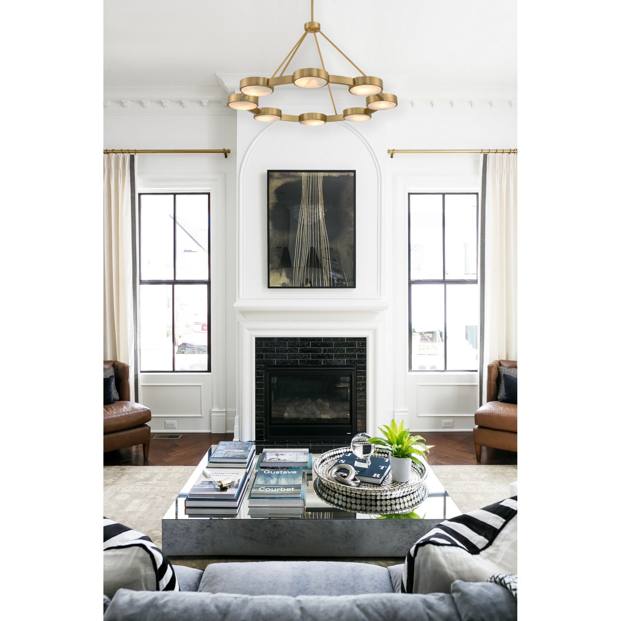 Orson 38.5'' Modern Gold Chandelier Gold 38.5"W x 21.5"H x 38.5"D