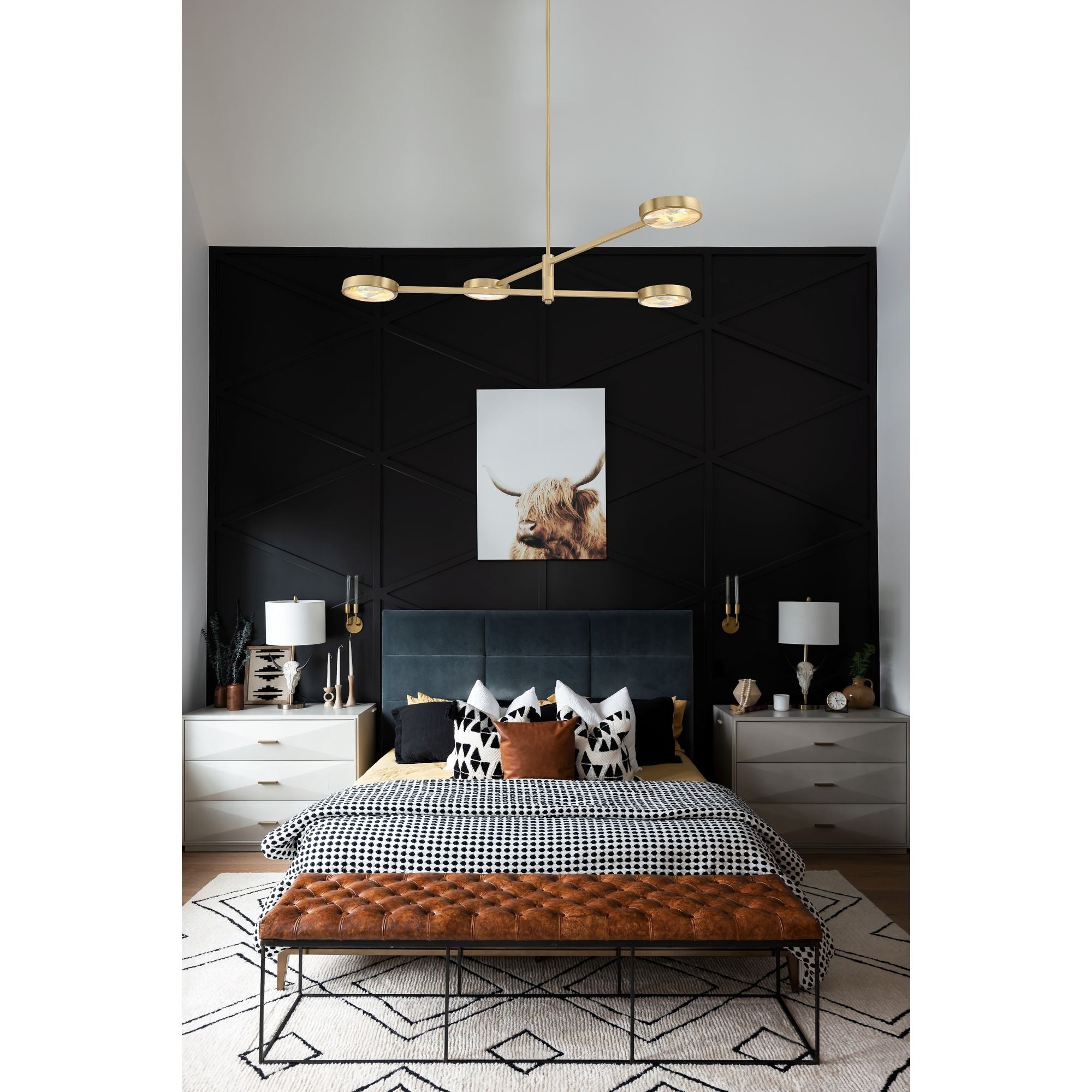 Orson 8 Light Modern Gold Chandelier Glass 38.5"W x 21.5"H x 38.5"D