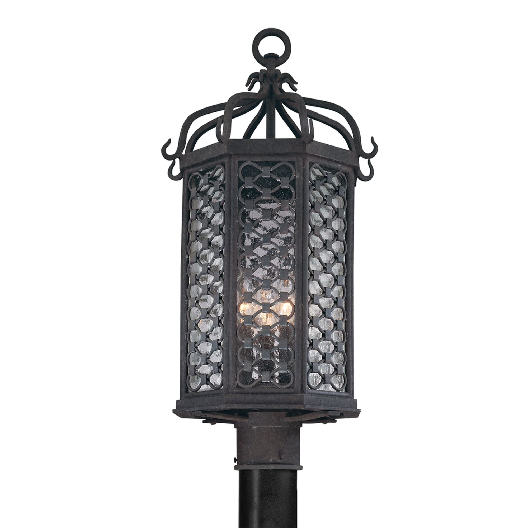Los Olivos Post 3-Light Outdoor LED in Textured Iron 11.75L x 11.75W x 23H