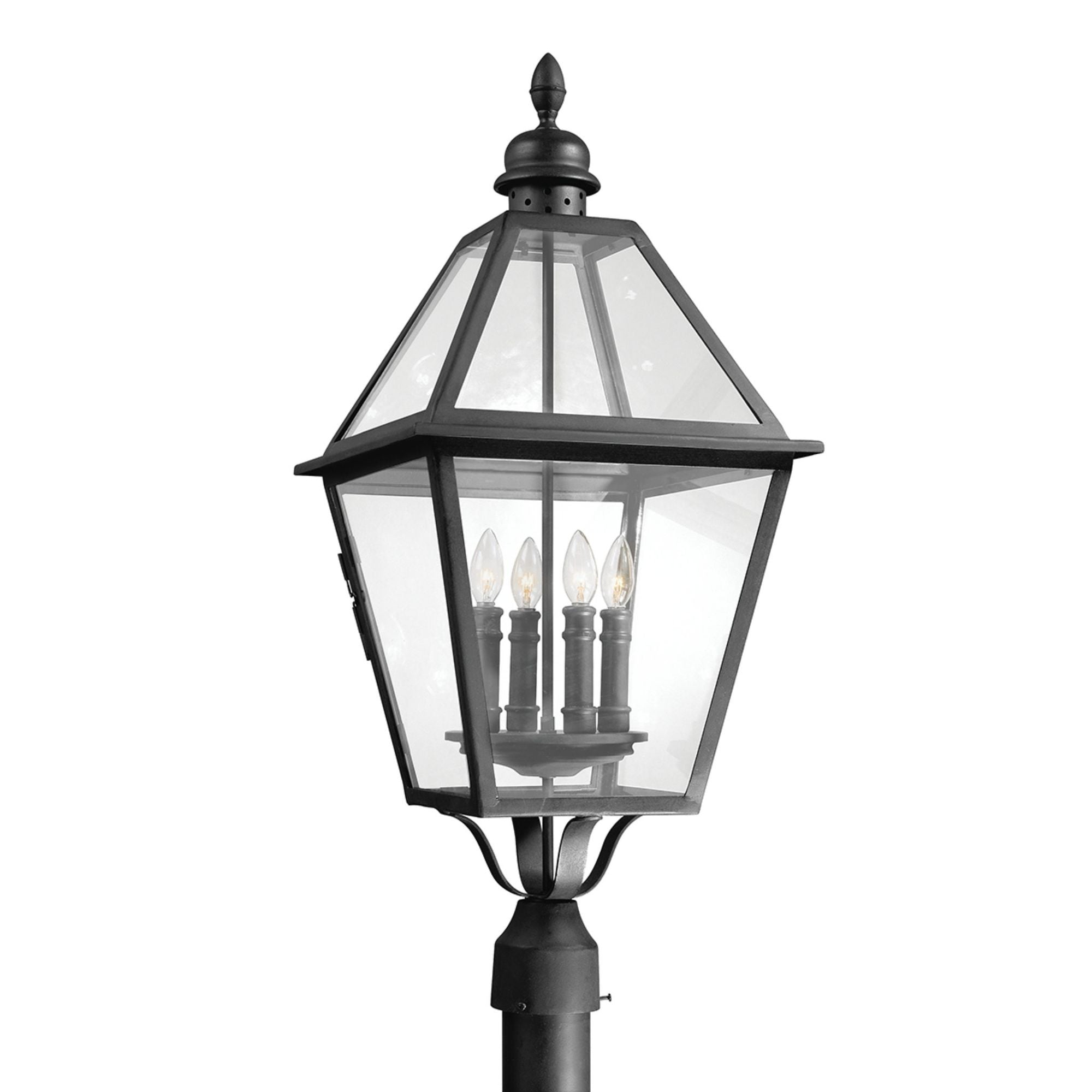Townsend Post 4-Light Outdoor LED in Textured Black 13.5L x 13.5W x 32H