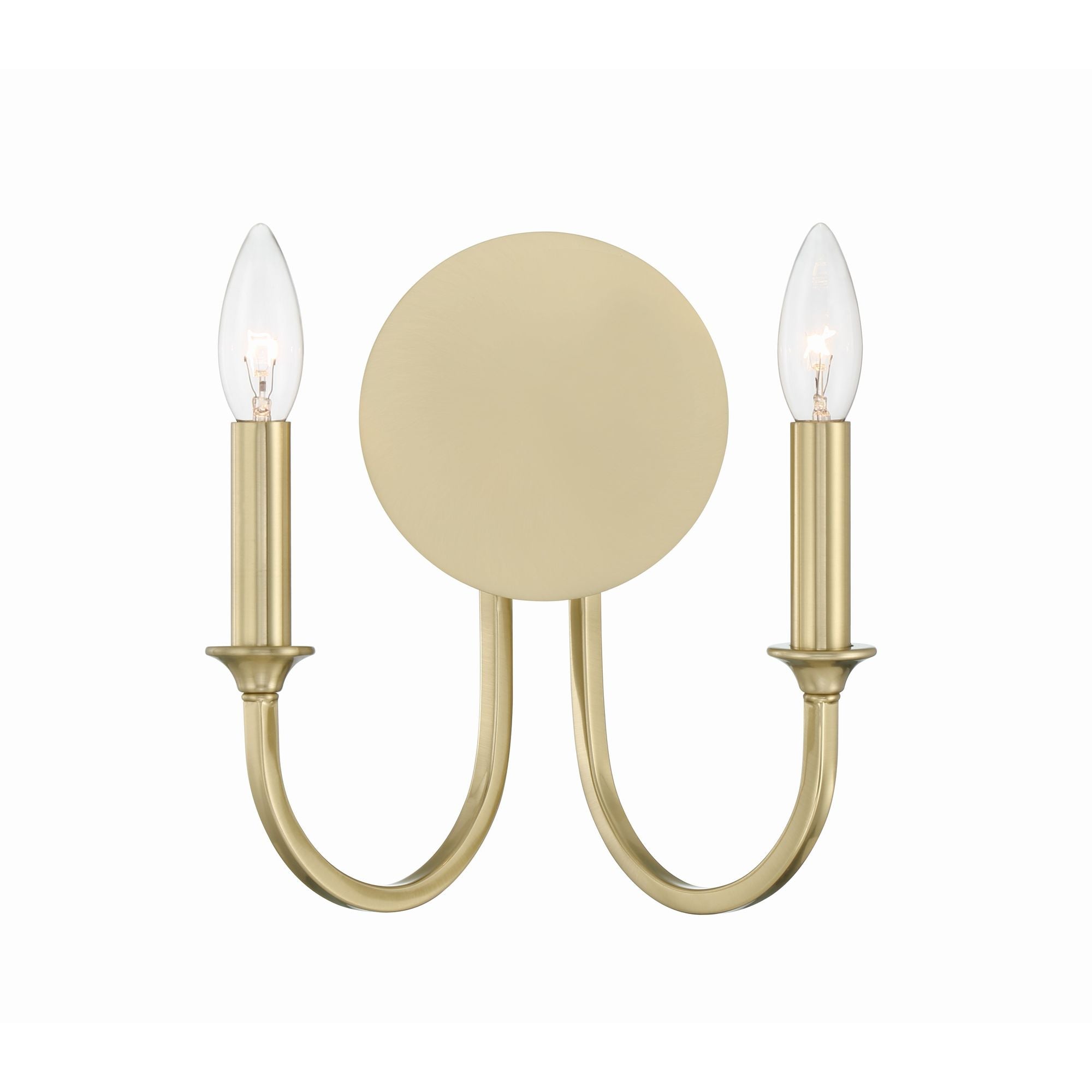 Payton 2 Light Vibrant Gold Sconce Silk Shade 13.5"W x 11.75"H x 6"D